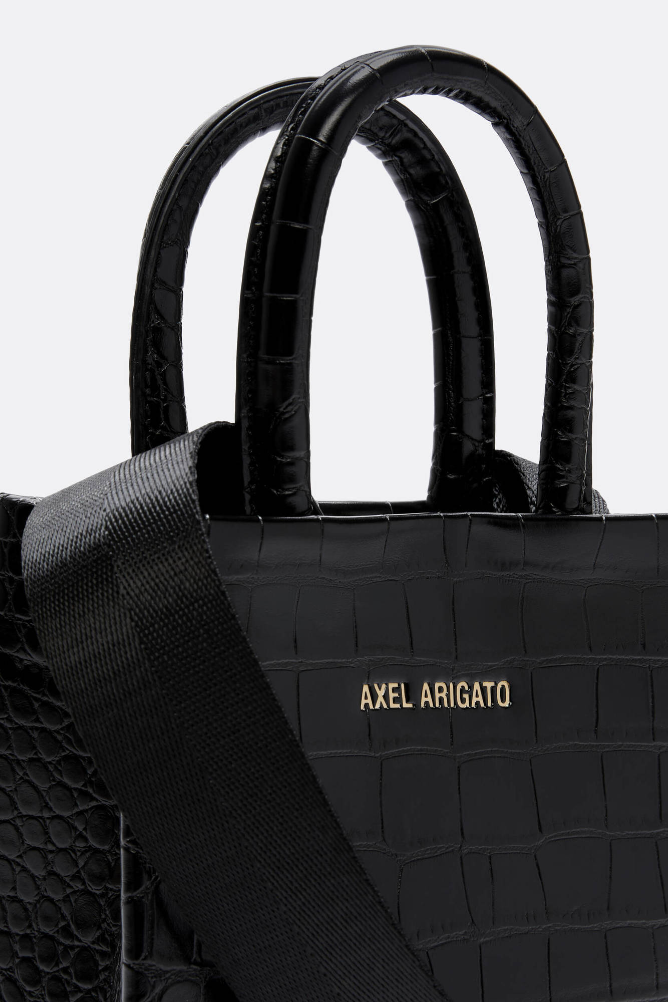 AXEL ARIGATO Shopping Bag Mini in Croco Black