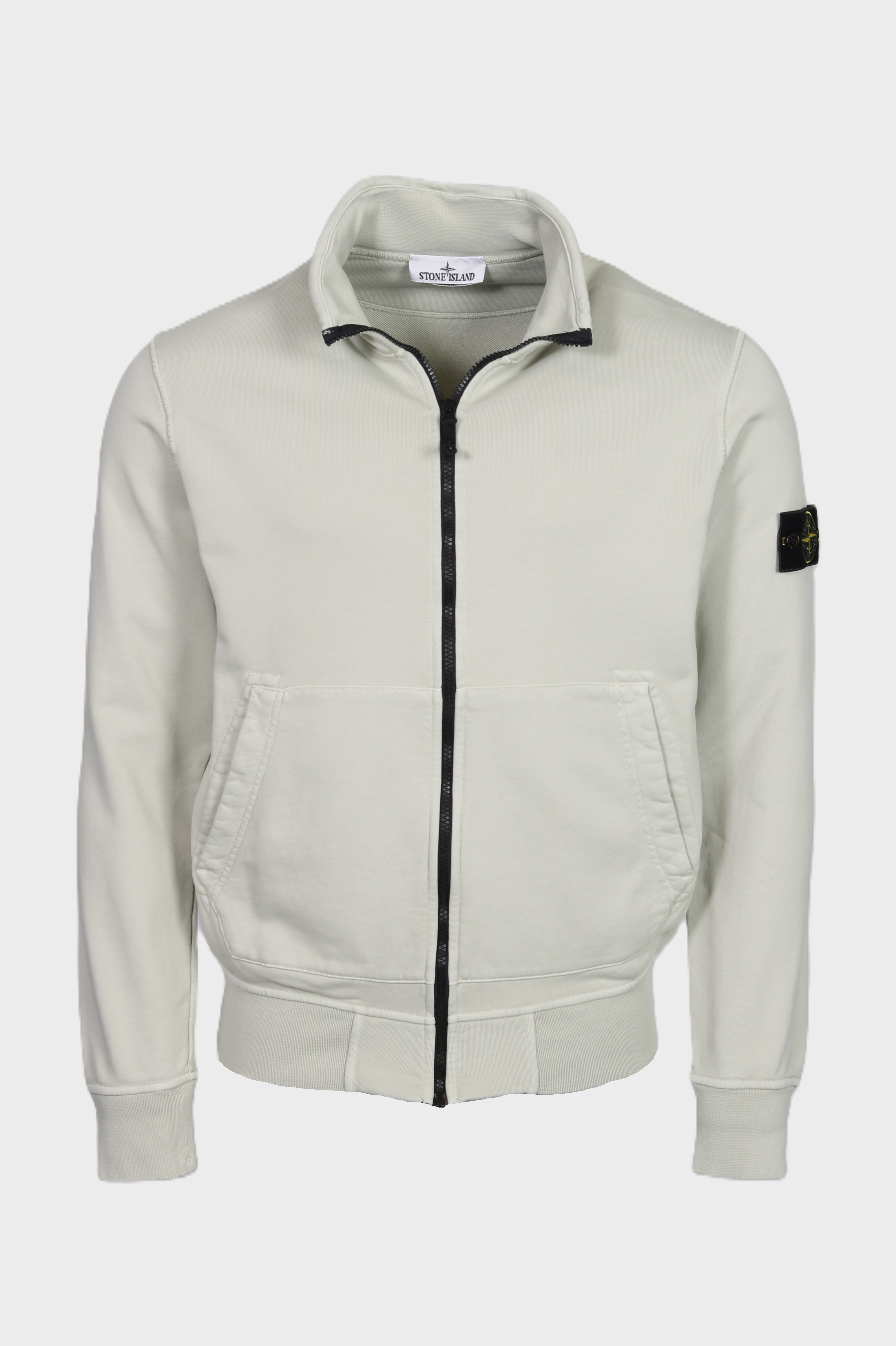 STONE ISLAND Zip Sweatshirt in Stone