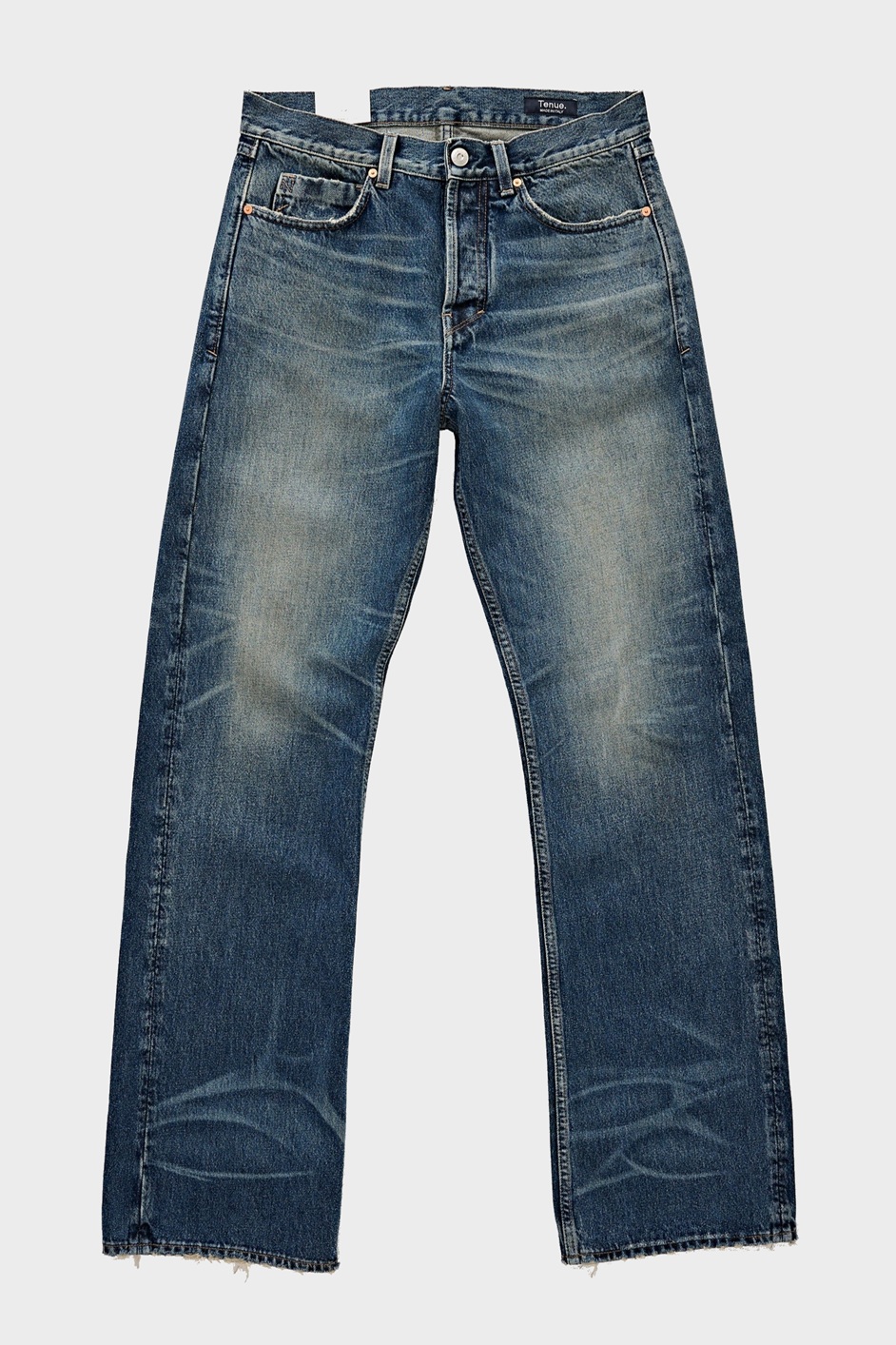 TENUE. Relaxed Fit Bootcut Jeans in Ladbroke Wash