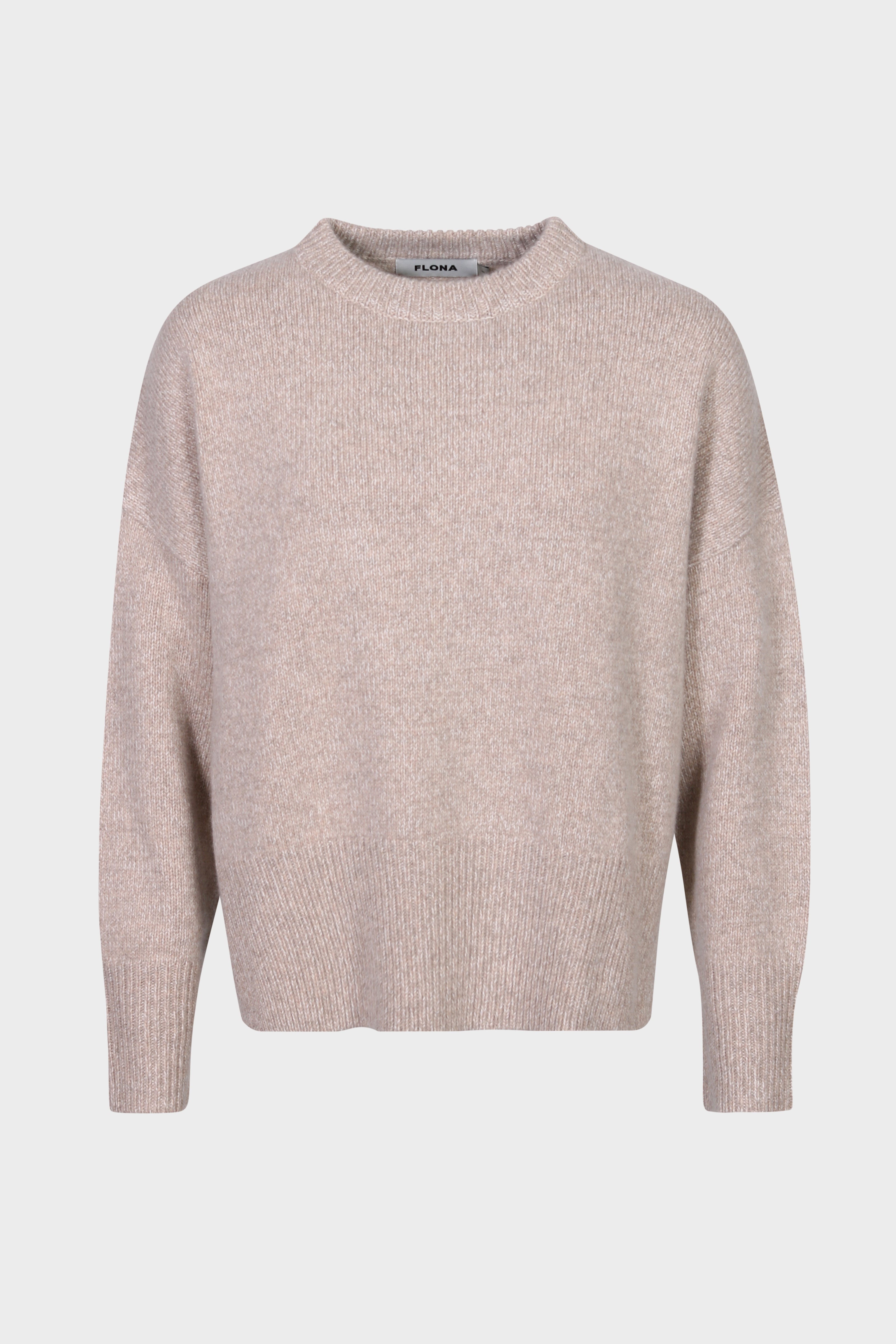 FLONA Cashmere Sweater in Beige Melange