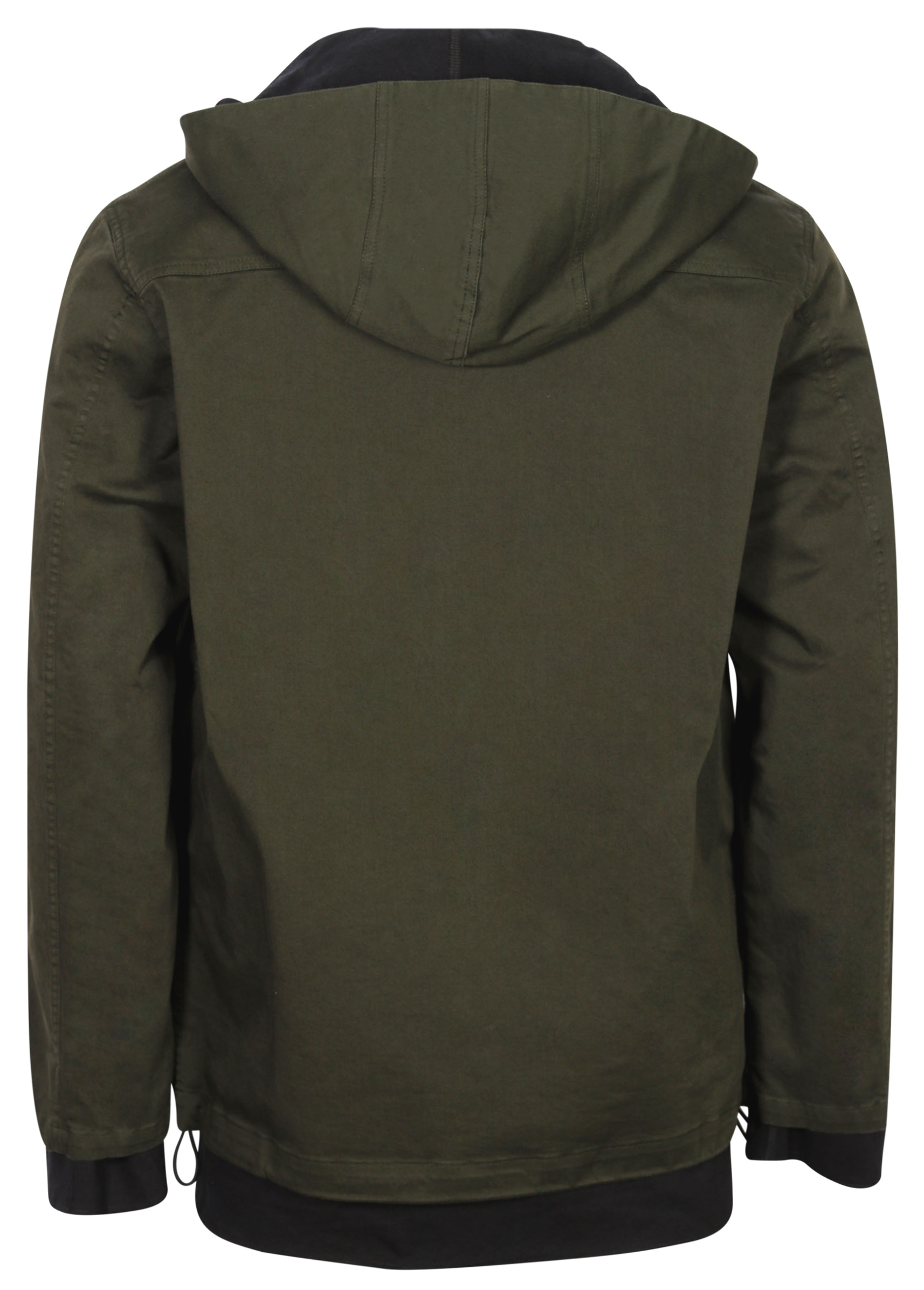 Hannes Roether Cotton Jacket With Removable Inner Hooded Sweatjacket Darkgreen