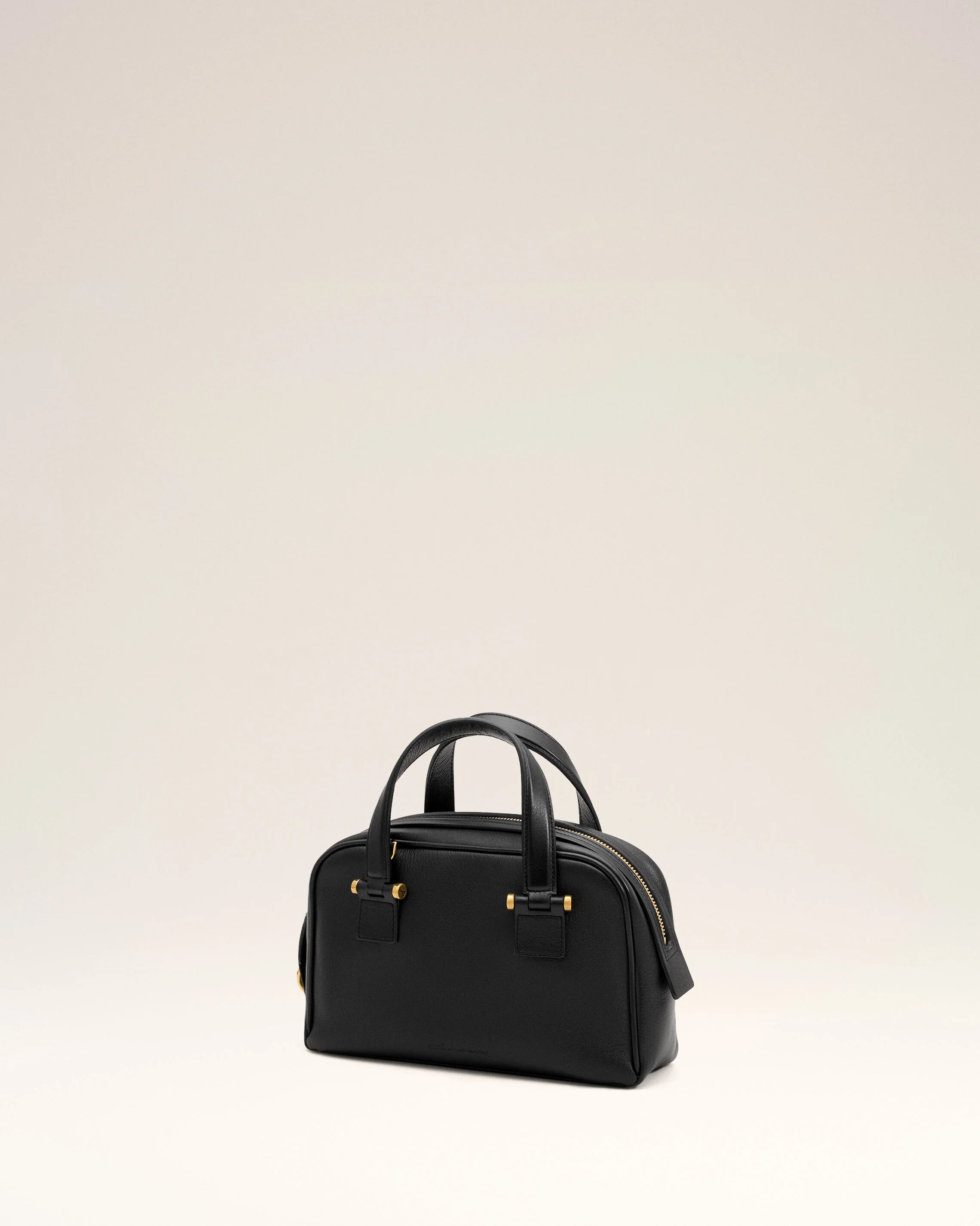 AMI PARIS Small Georges Bowling Bag in Black