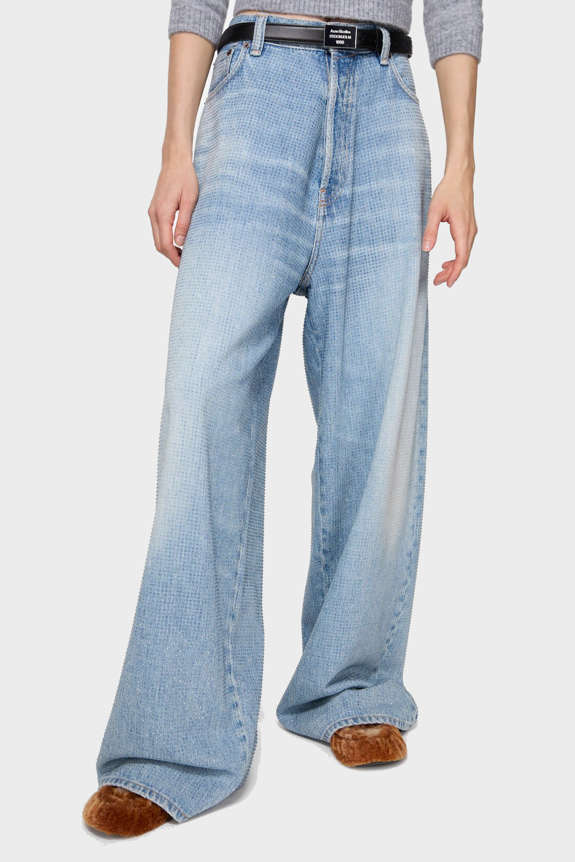 ACNE STUDIOS 2023 Baggy Fit Jeans with Rhinestones