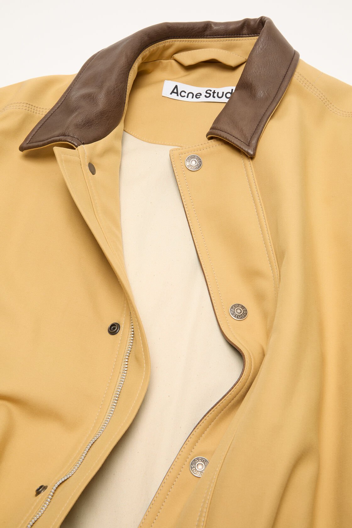 ACNE STUDIOS Twill Bomber Jacket in Sand Beige