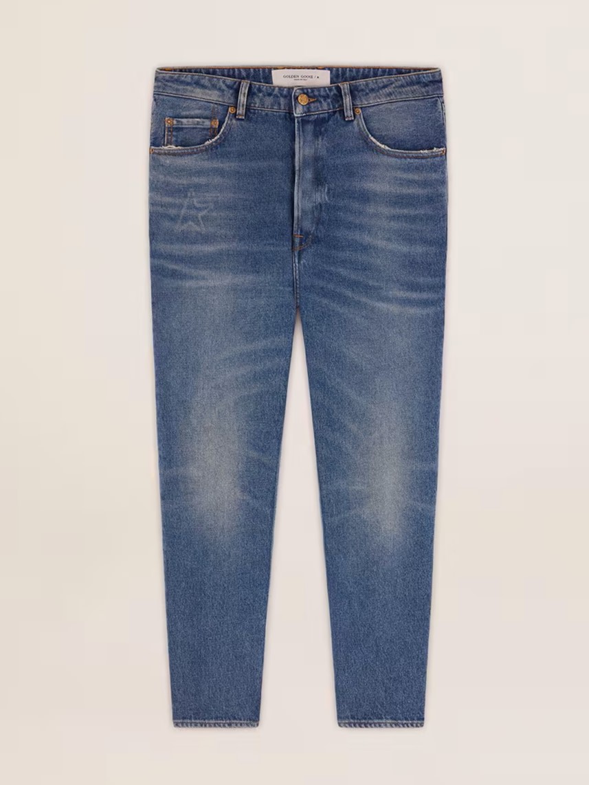 GOLDEN GOOSE Happy Jeans in Washed Blue 35