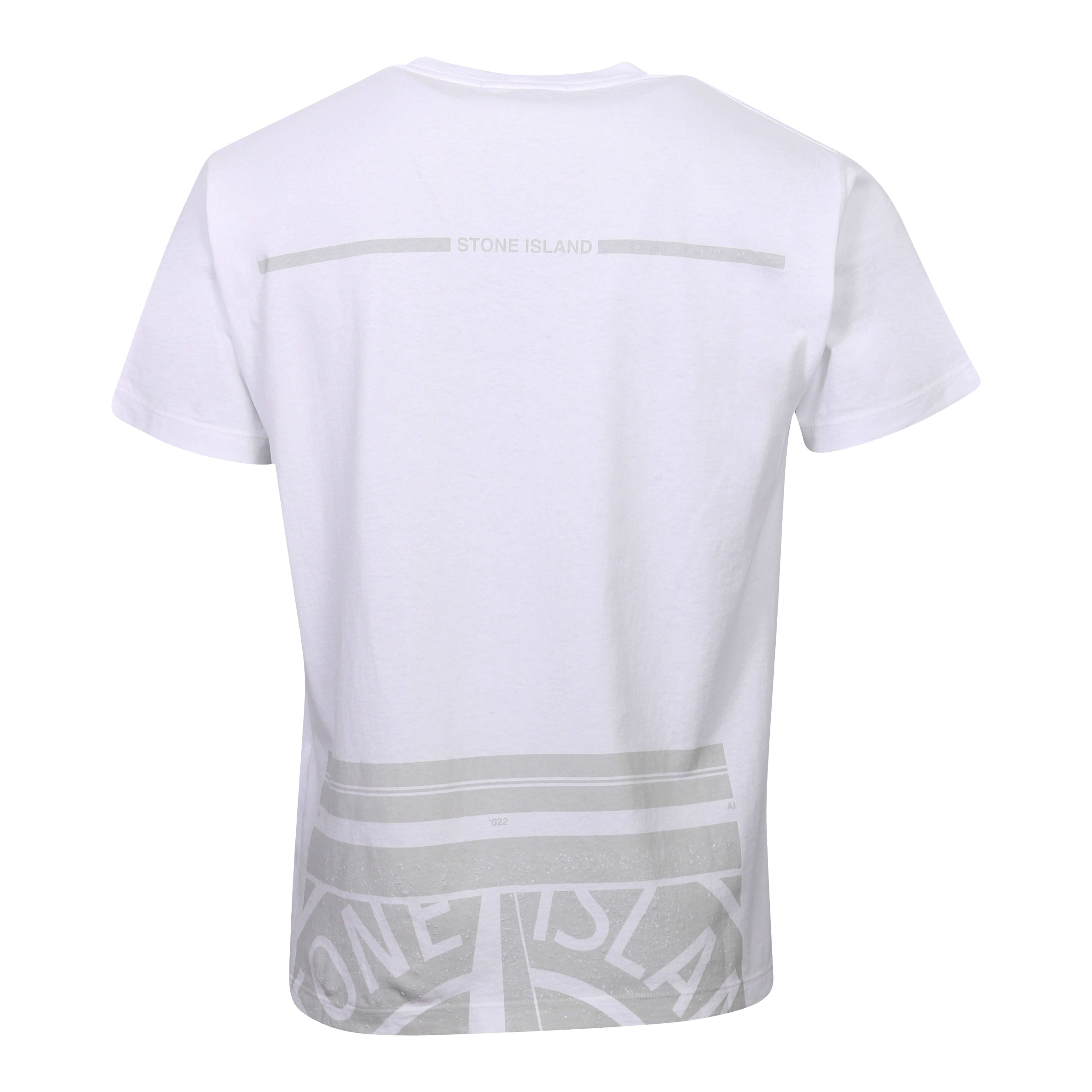 Stone Island Backprinted T-Shirt in White 3XL