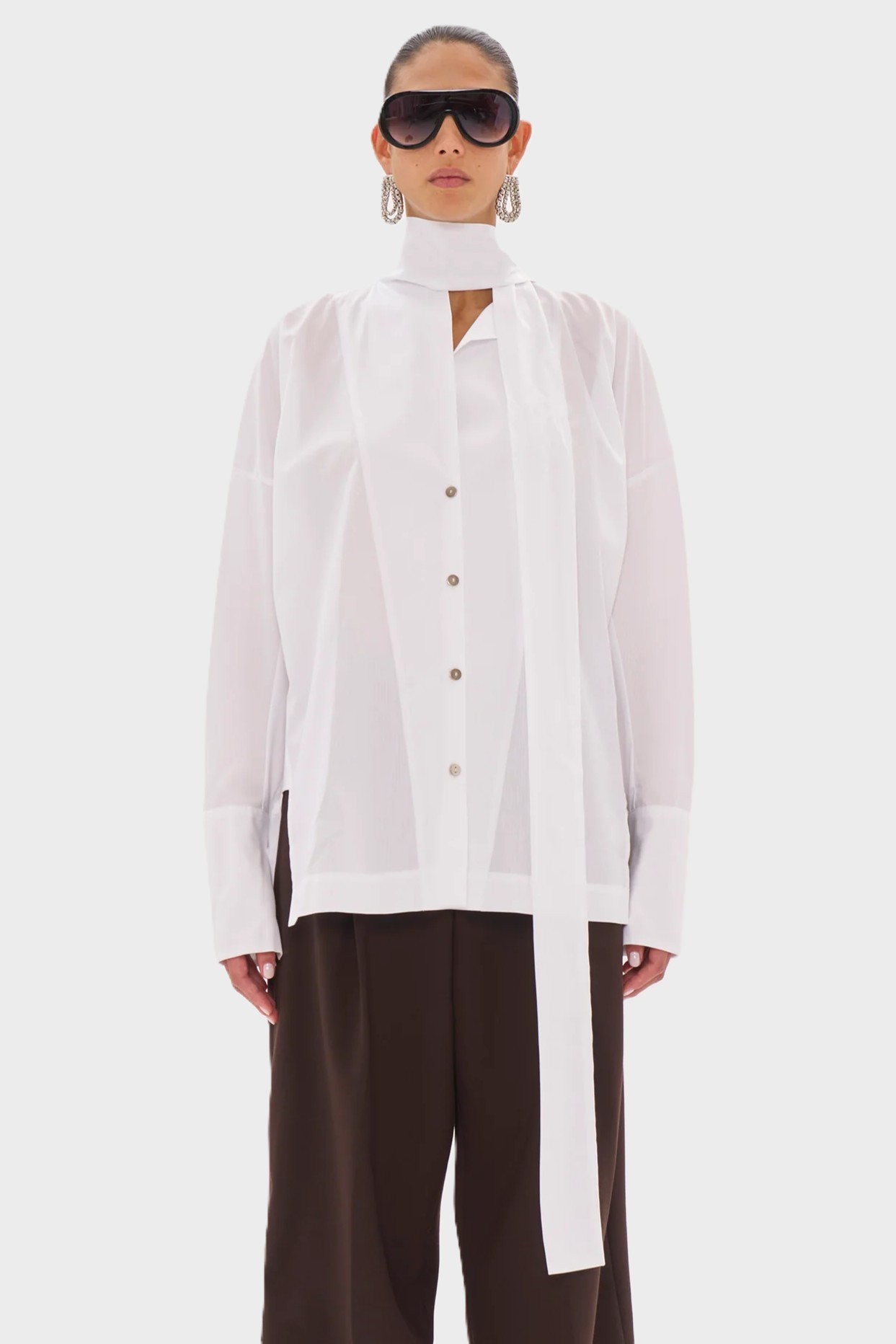 THE LATEST Light Cotton Blouse in White