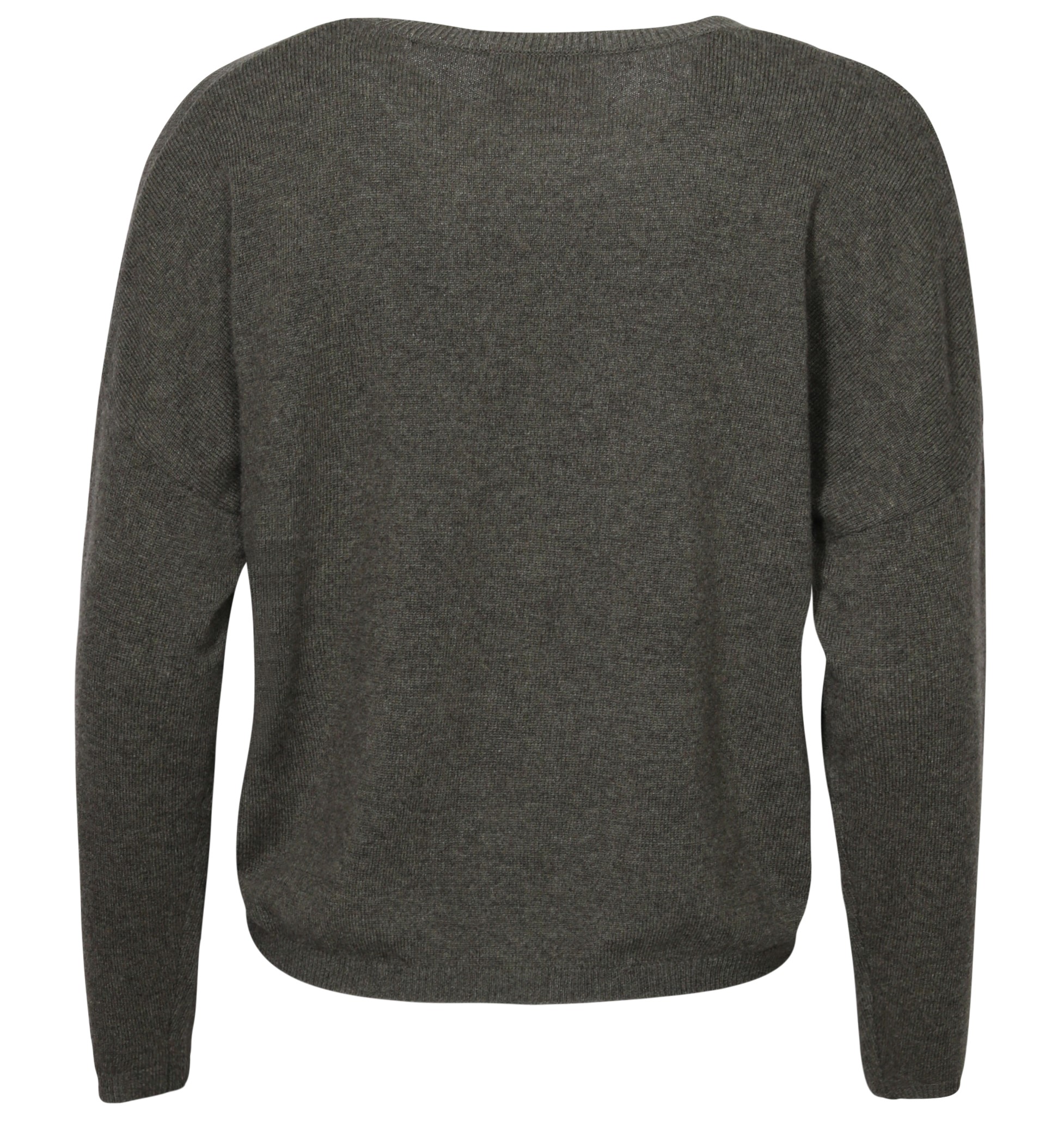 ABSOLUT CASHMERE Round Neck Sweater Kaira in Khaki Melange L