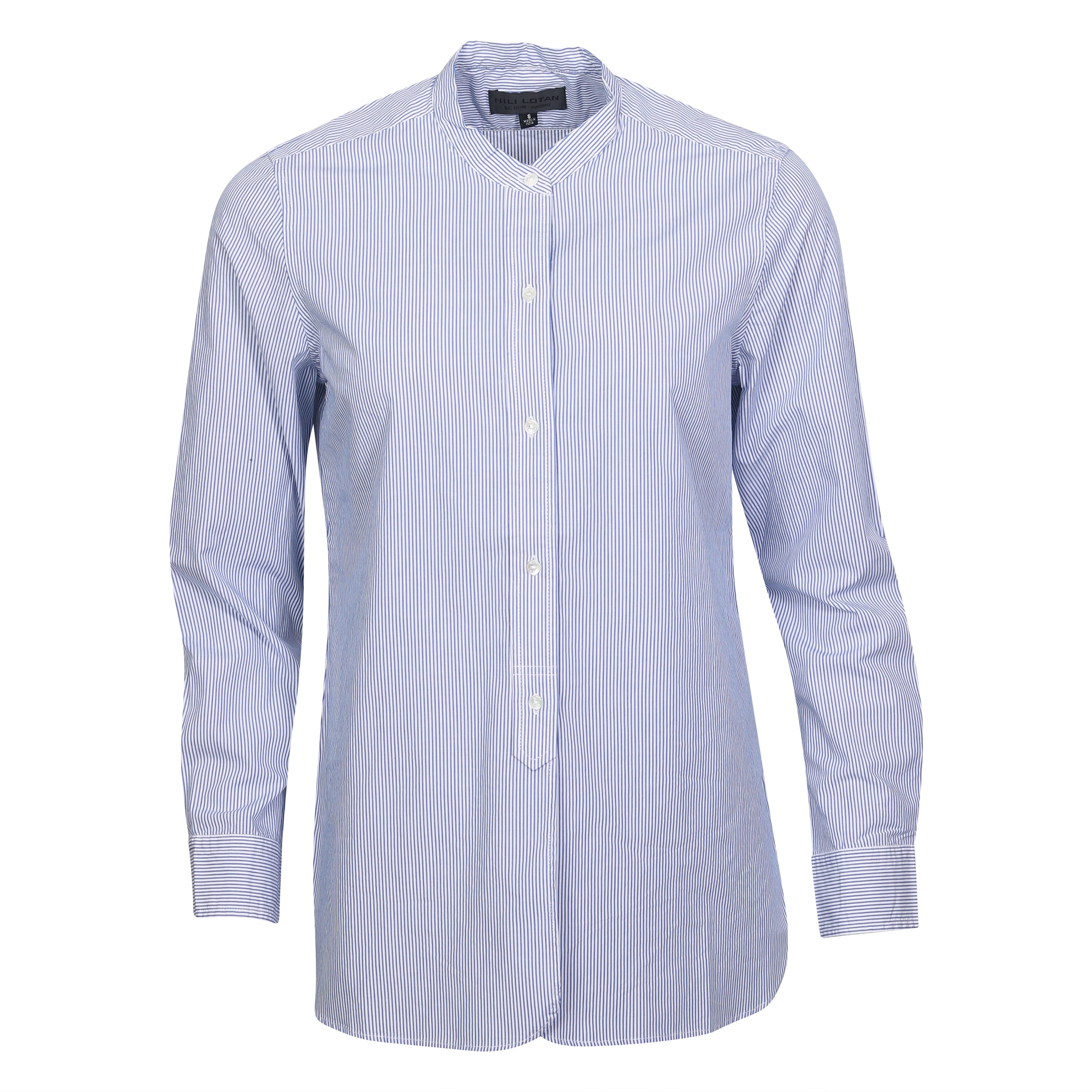Nili Lotan Shirt Colby in Blue/White