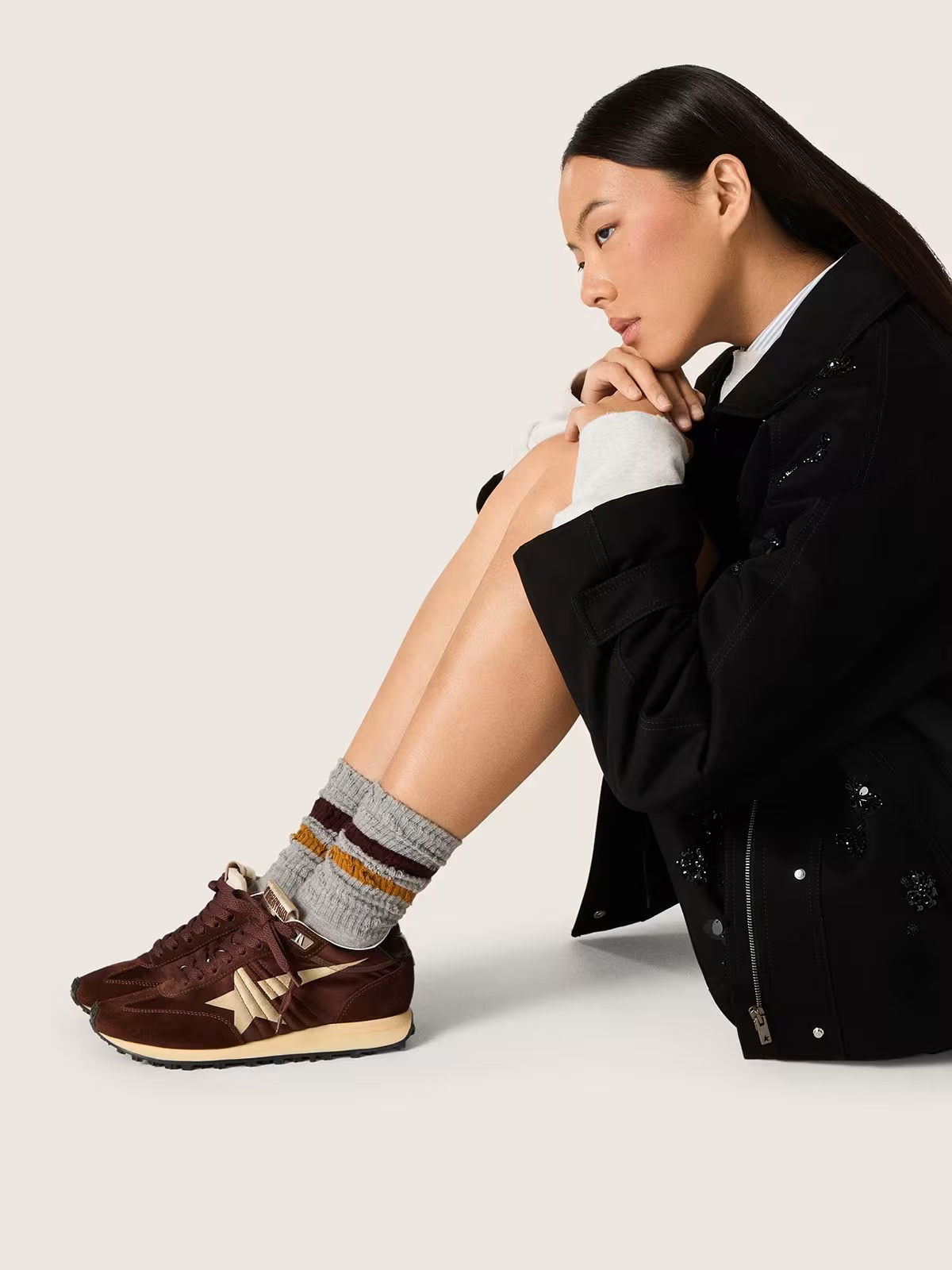 GOLDEN GOOSE Running Marathon in Bordeaux Brown