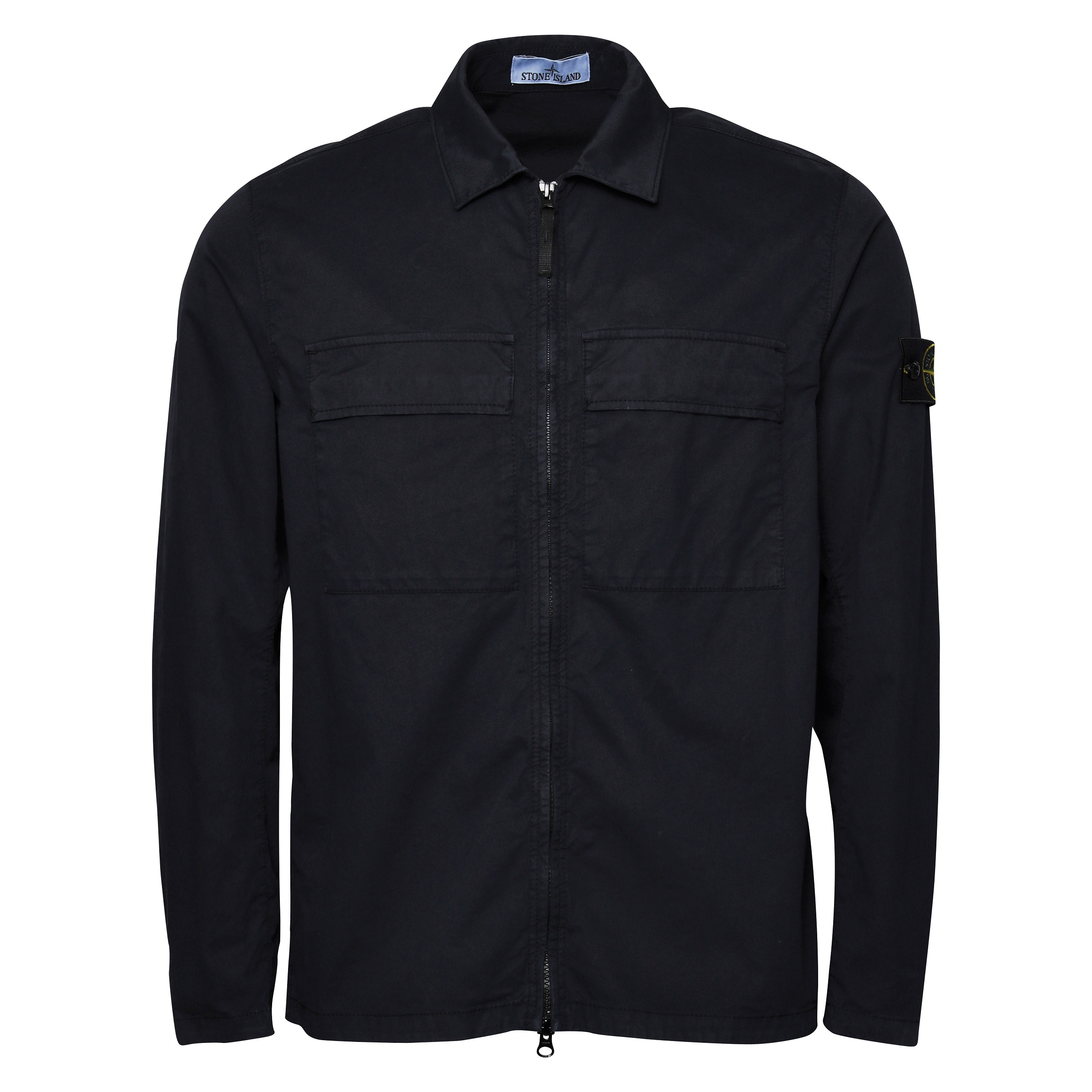 Stone Island Cotton Overshirt in Navy Blue L