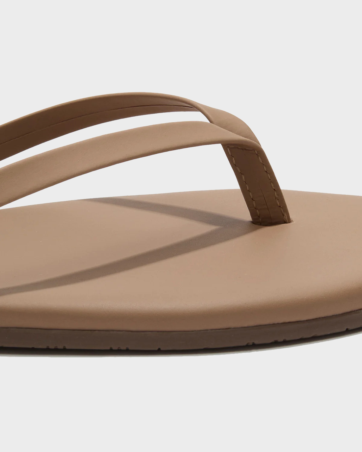 TKEES Foundations Matte Leather Flip Flop in Cocobutter
