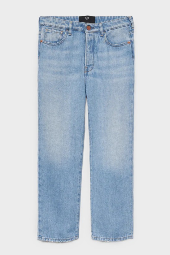 3X1 NYC Fluidy Girlfriend Jeans in Light Blue