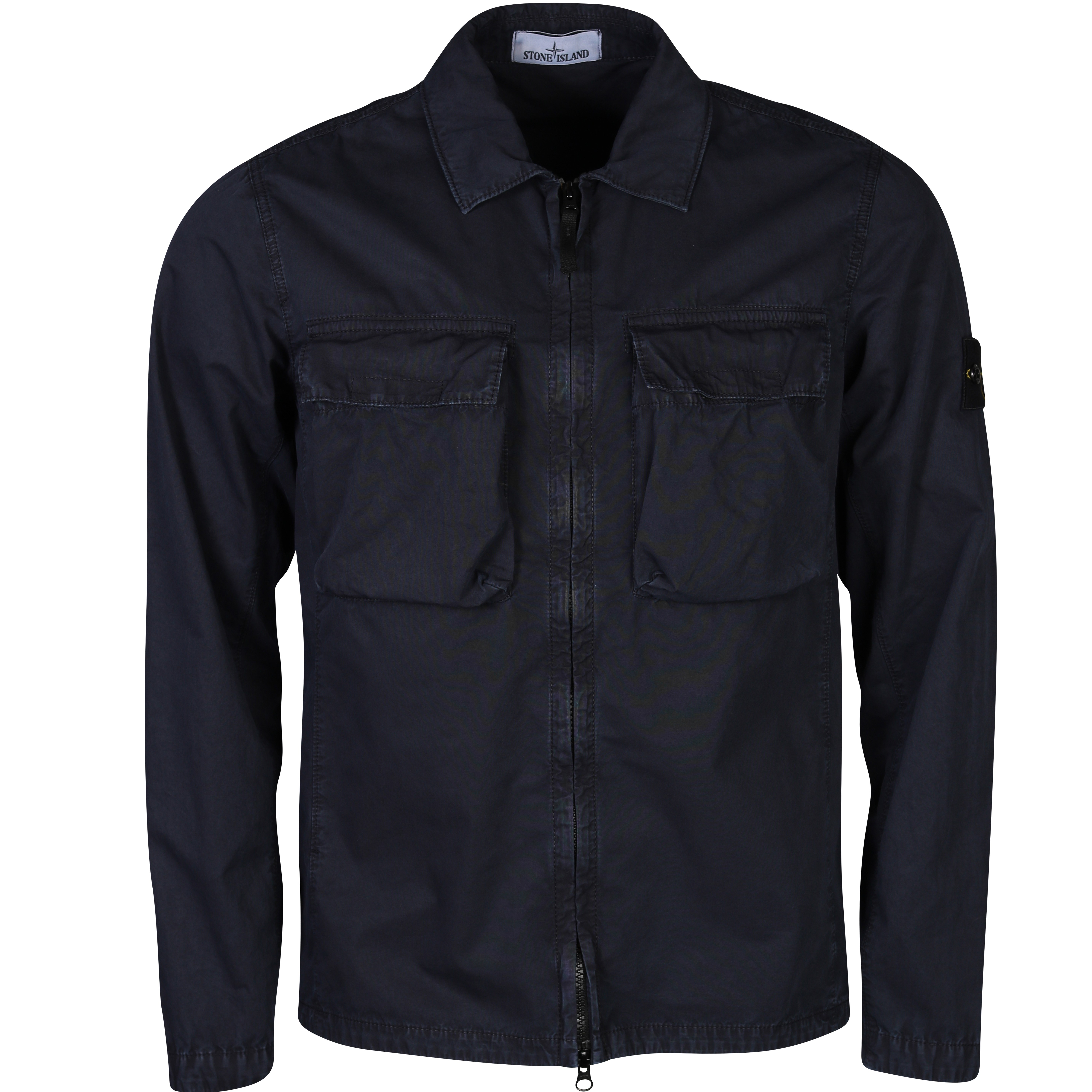 Stone Island Cotton Overshirt Washed Navy