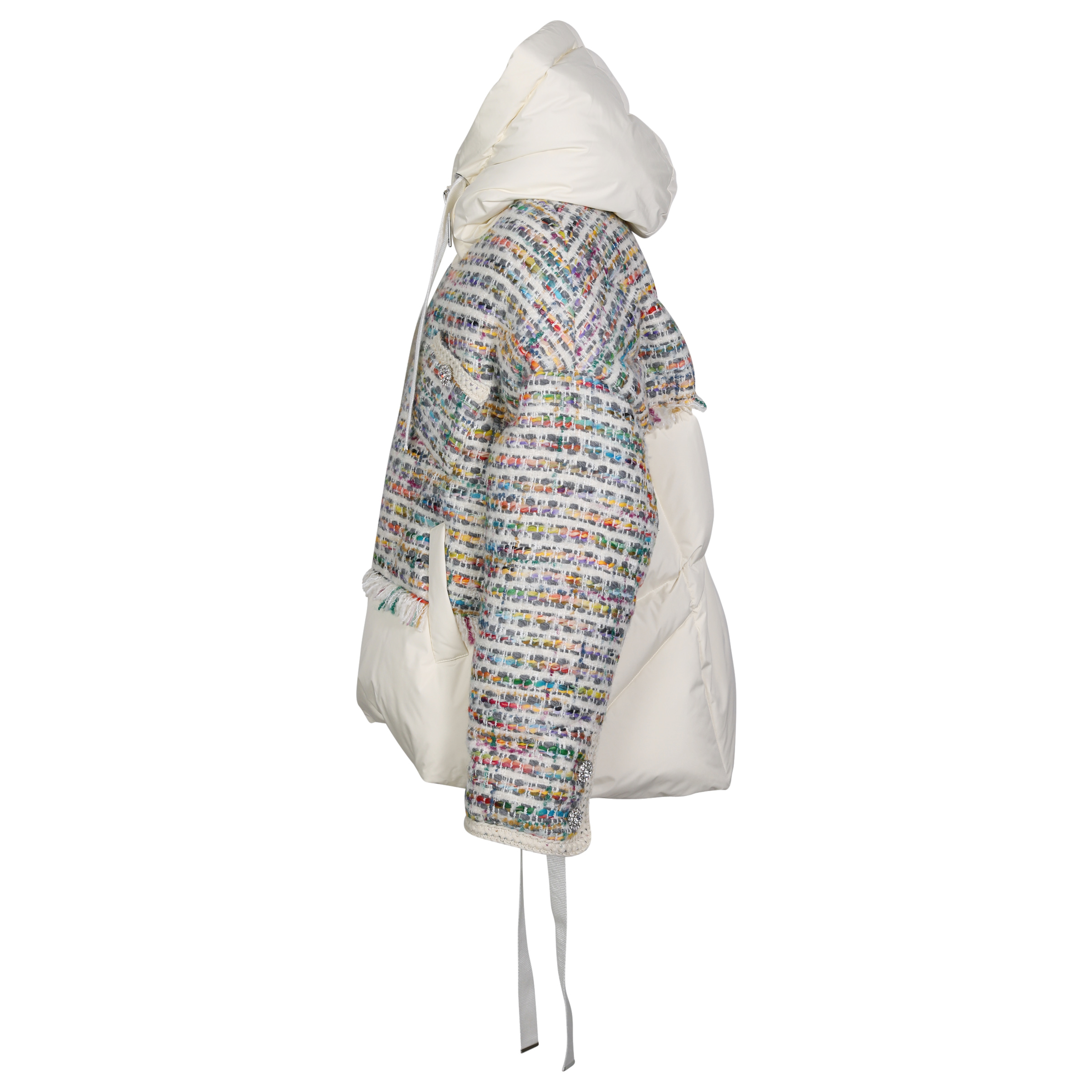 Khrisjoy Puffer Jacket Tweed White Rainbow