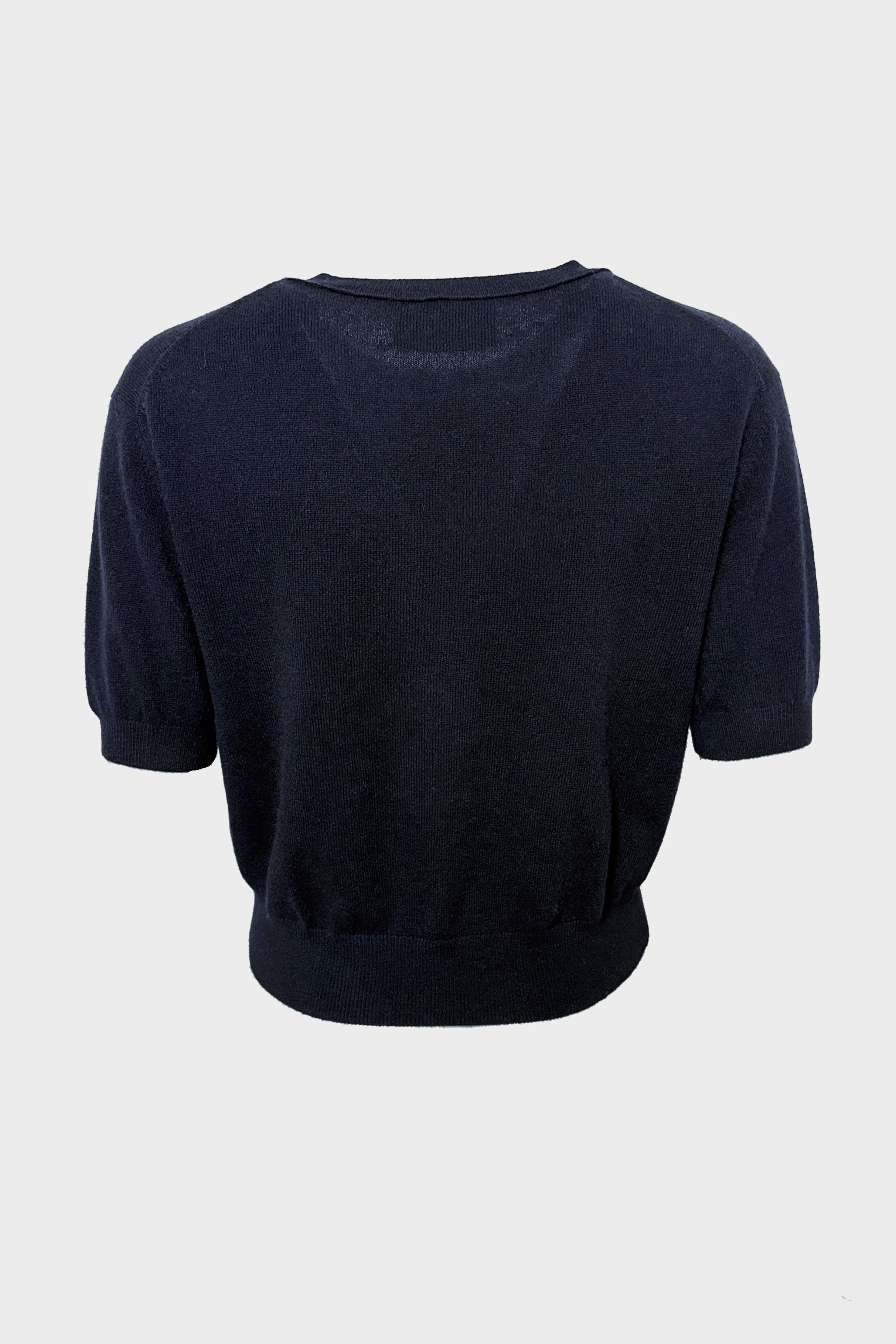 LISA YANG Genevra Cashmere T-Shirt in Dark Navy