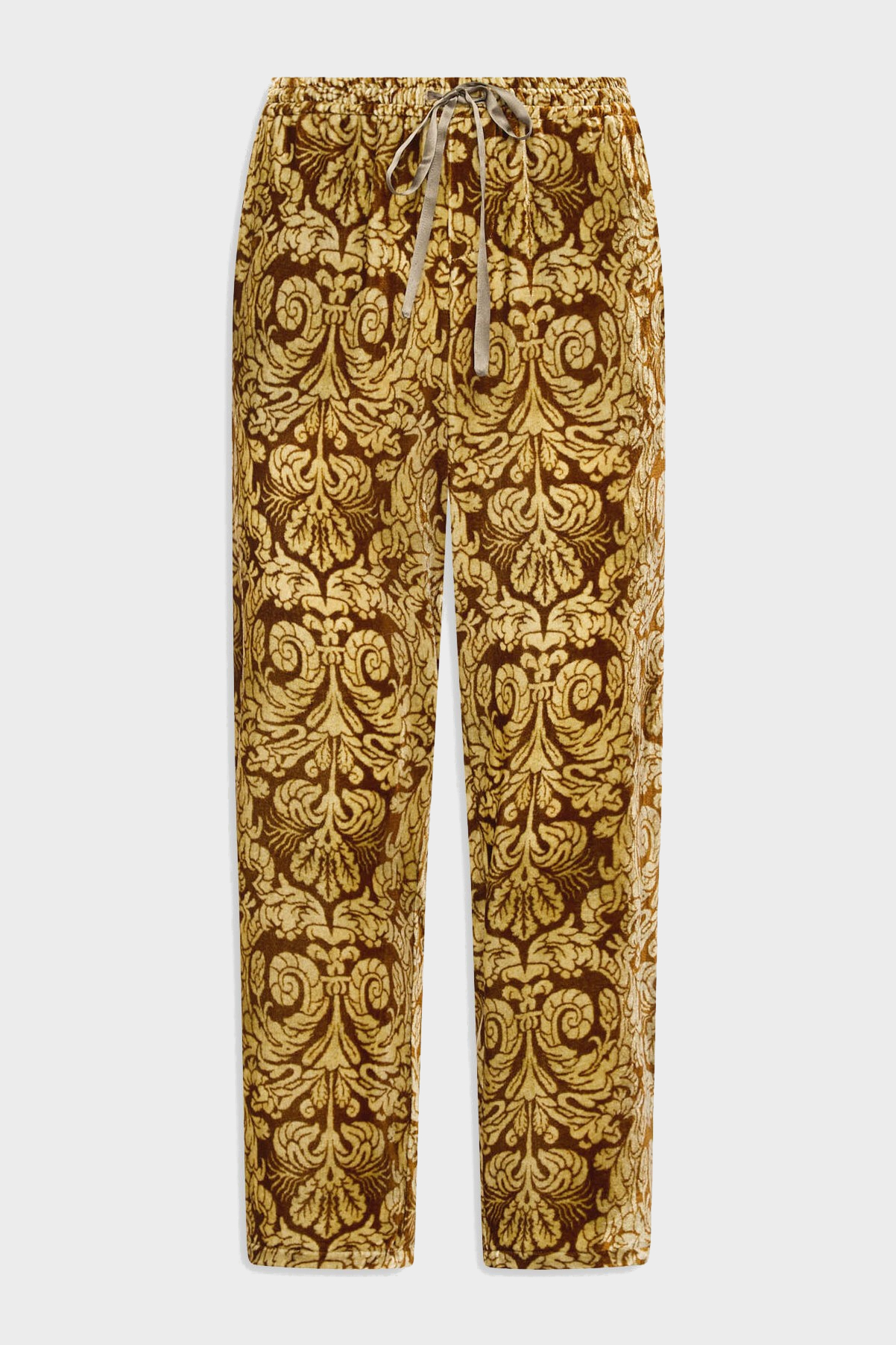 PIERRE-LOUIS MASCIA Short Velvet Pant Brown/Beige