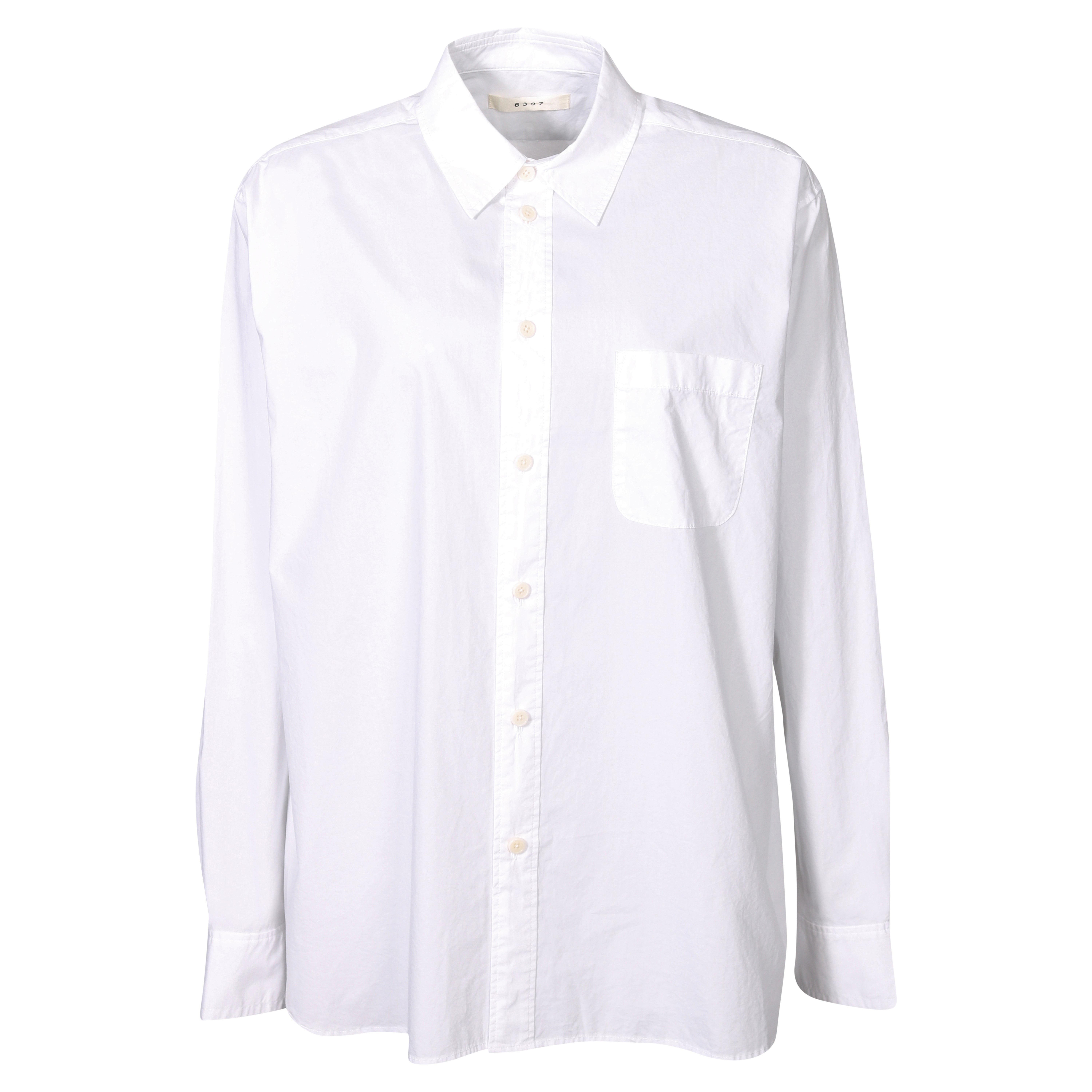 6397 Biggie Buttondown Shirt in Optic White M