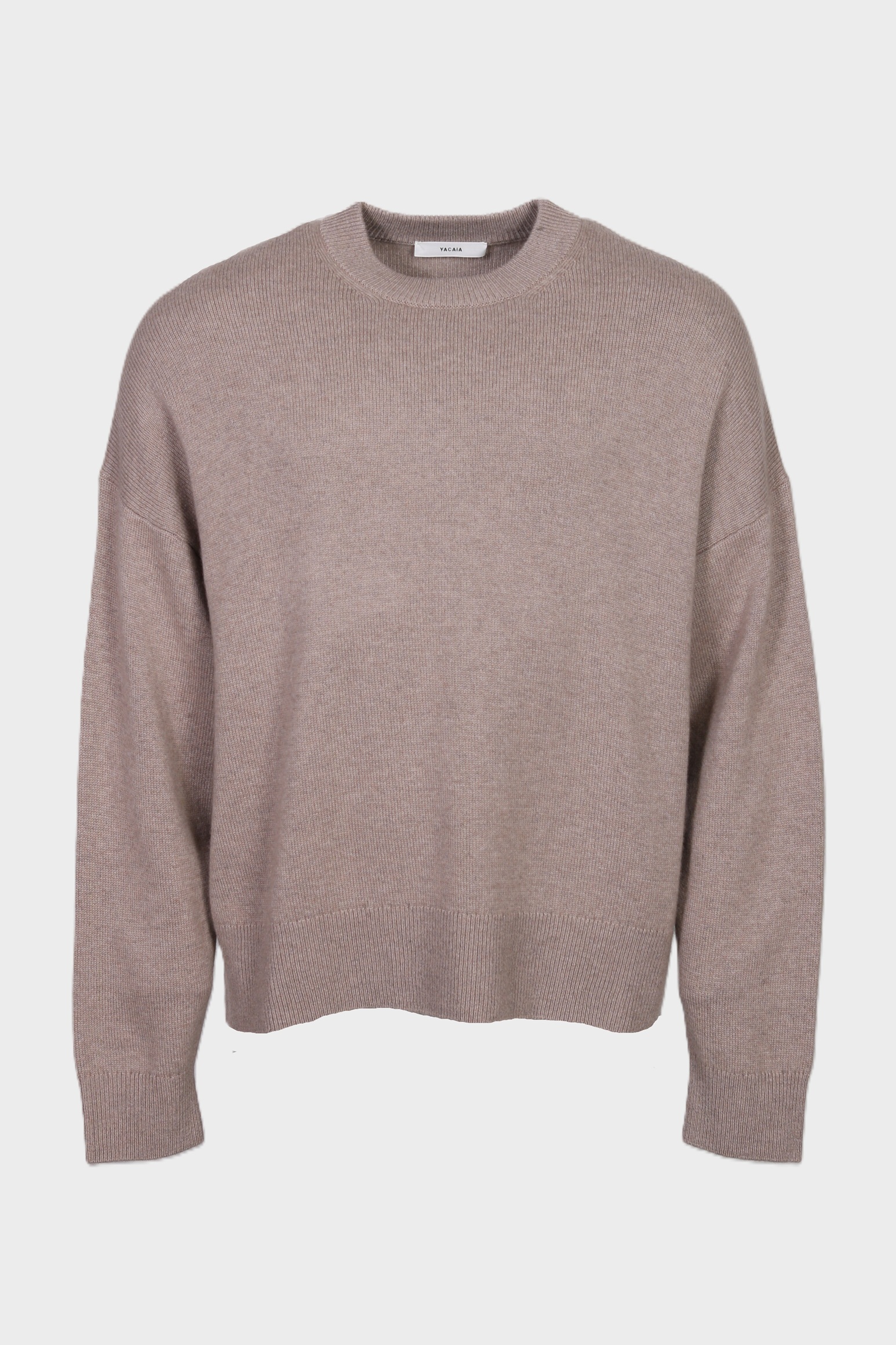 YACAIA Oversize Merino/Cashmere Sweater in Sand