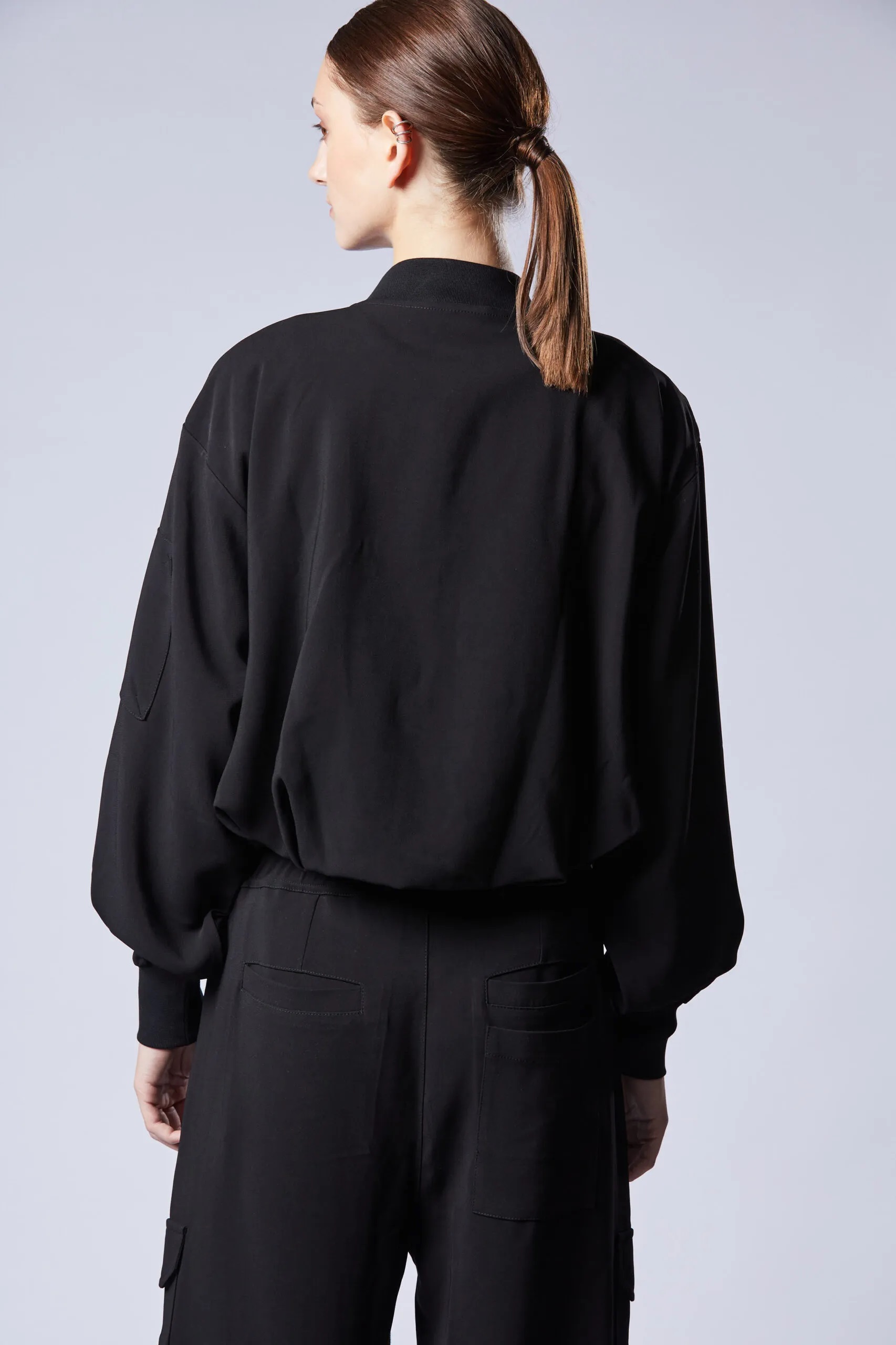 THOM KROM Cropped Bomberjacket in Black M