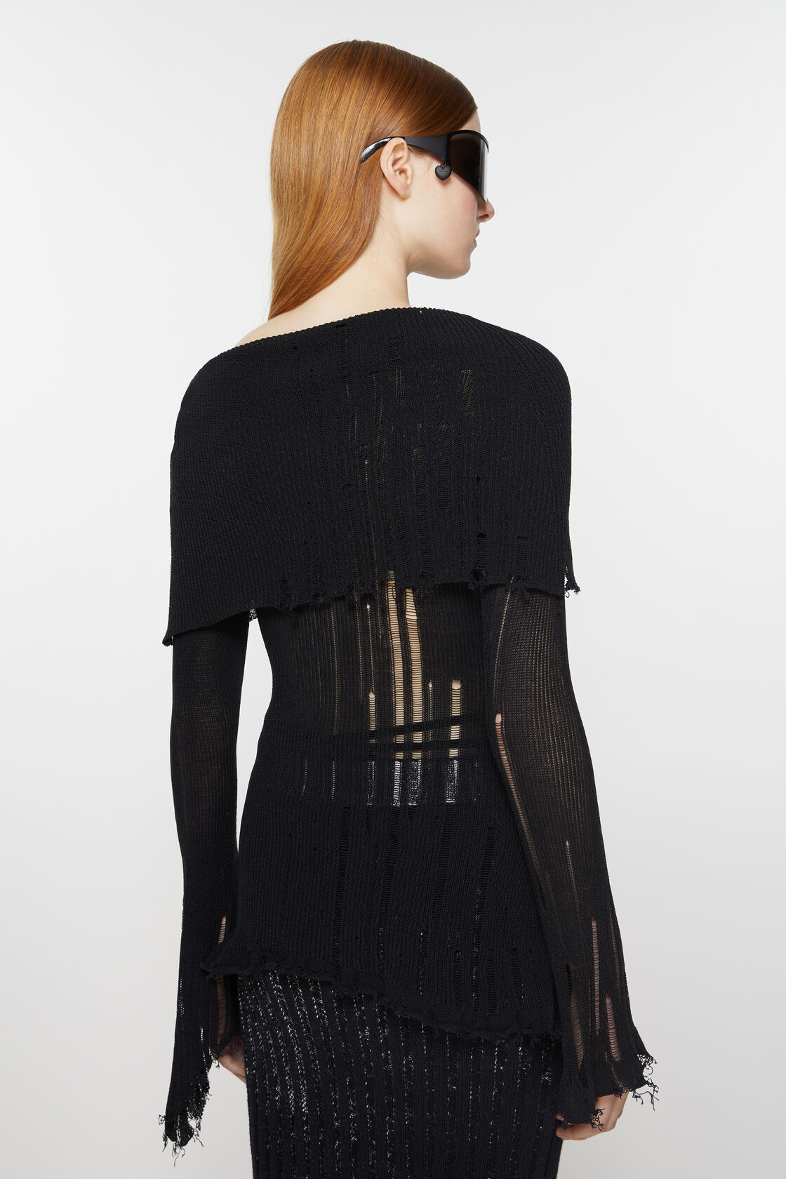 ACNE STUDIOS Neckline Knit Sweater in Black M