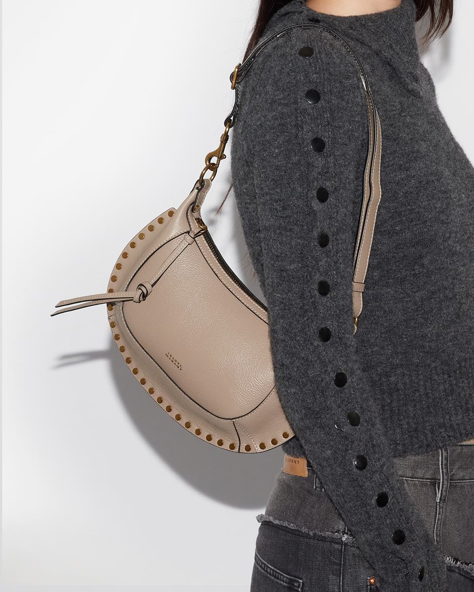 ISABEL MARANT Oskan Moon Shoulder Bag in Taupe