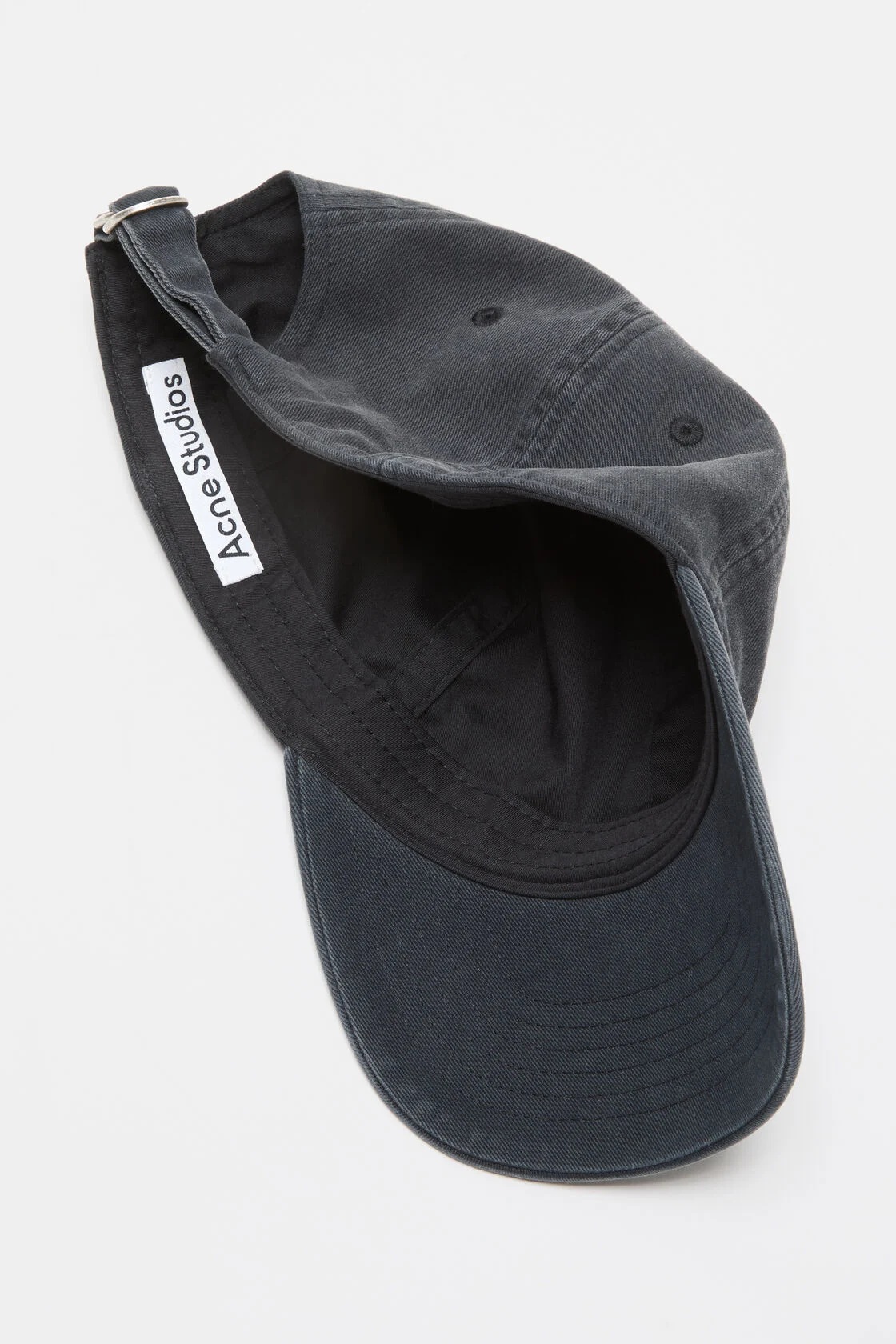 ACNE STUDIOS Face Cap in Washed Black/White