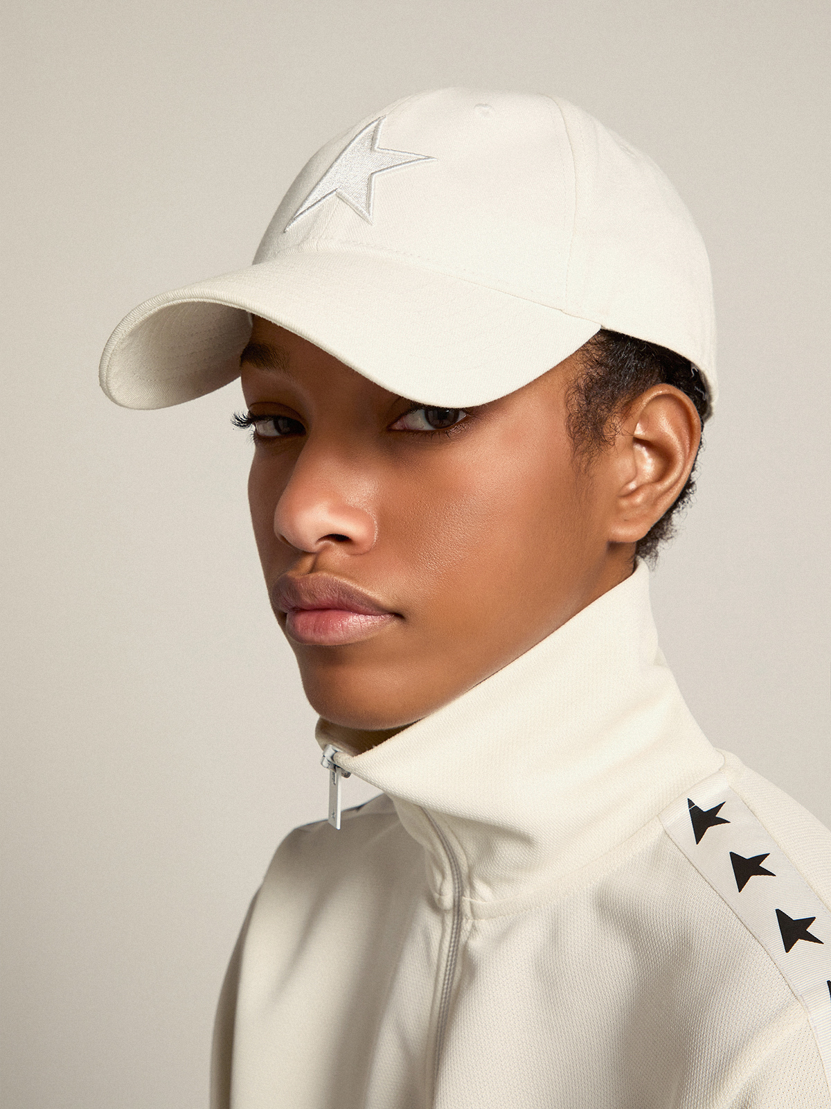 Golden Goose Baseball Cap Demos in Offwhite M/L