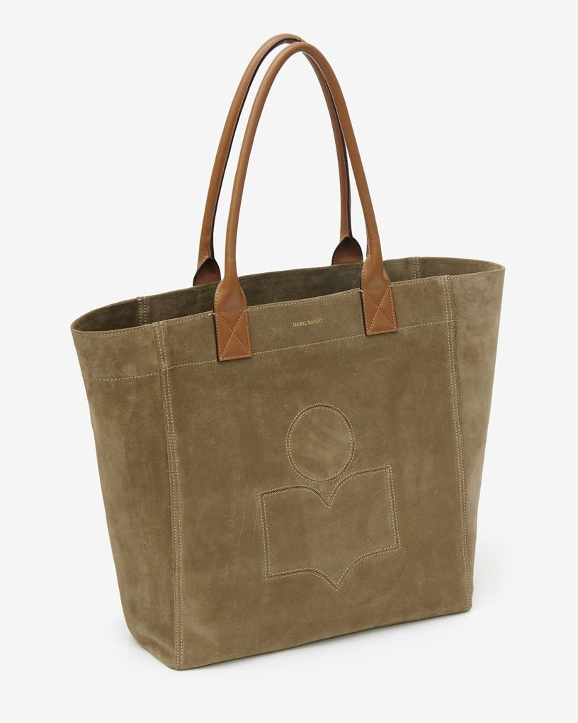 ISABEL MARANT Yenky Leather Bag in Khaki