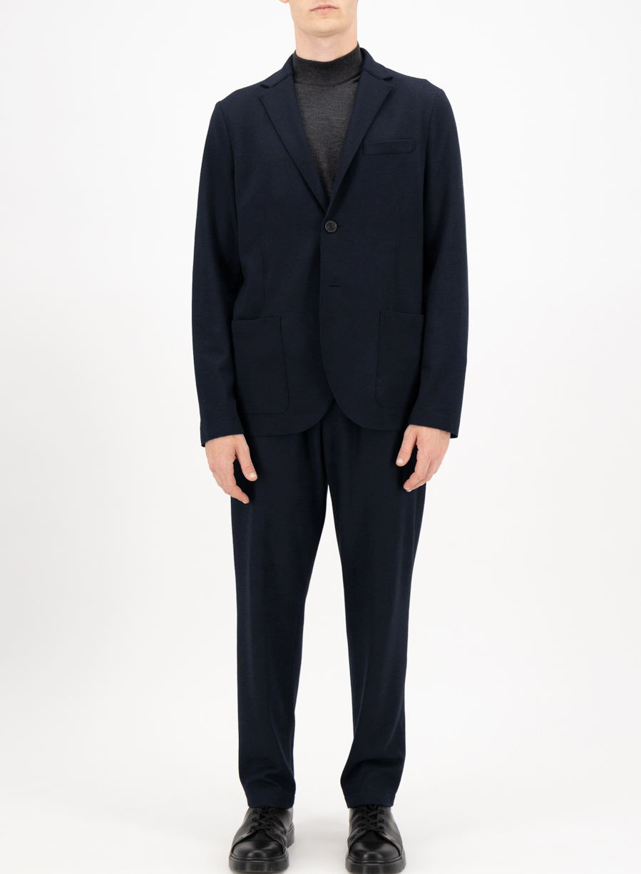 HARRIS WHARF Wool Jacket in Navy