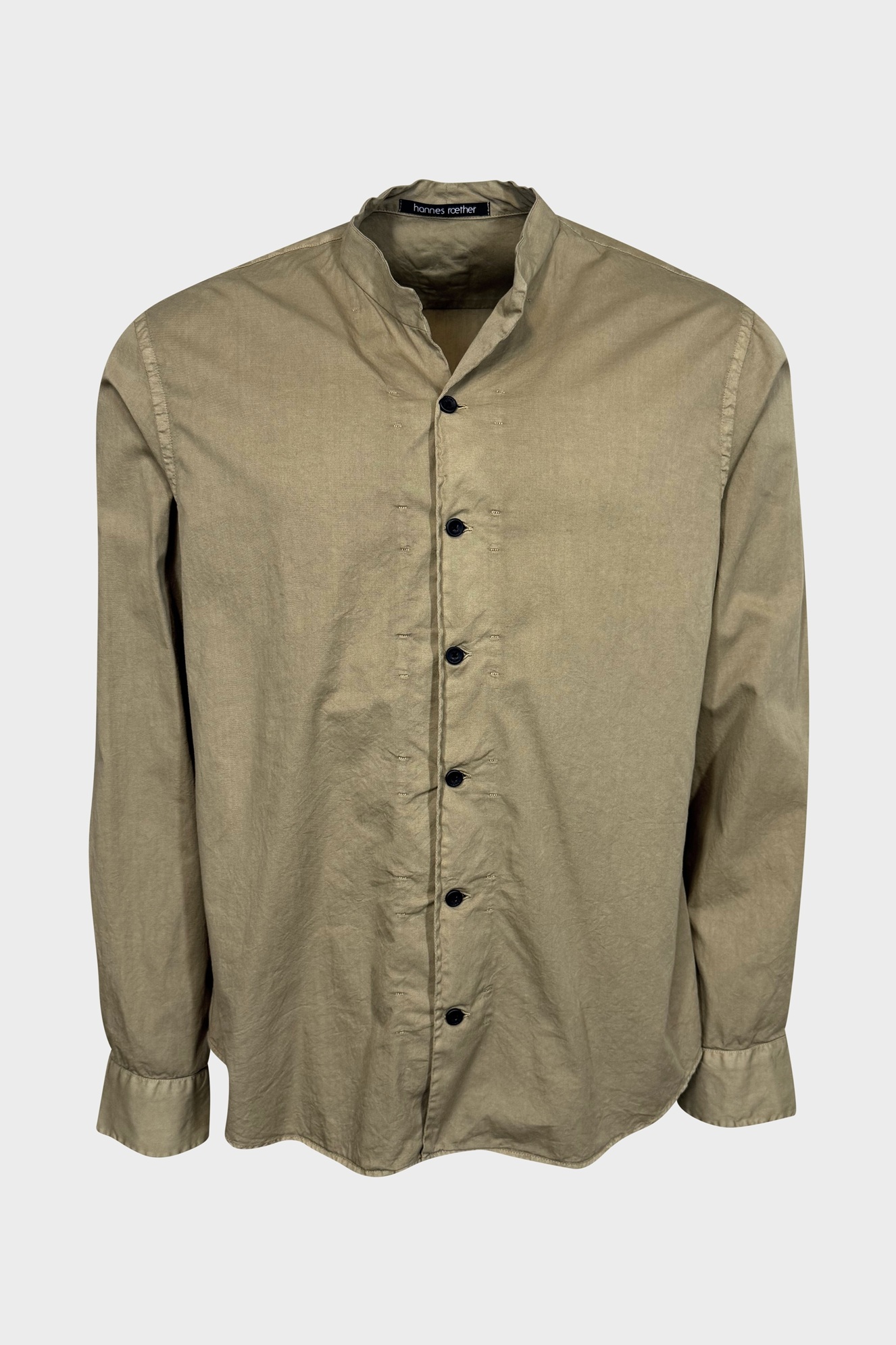 HANNES ROETHER Cotton Shirt in Beige