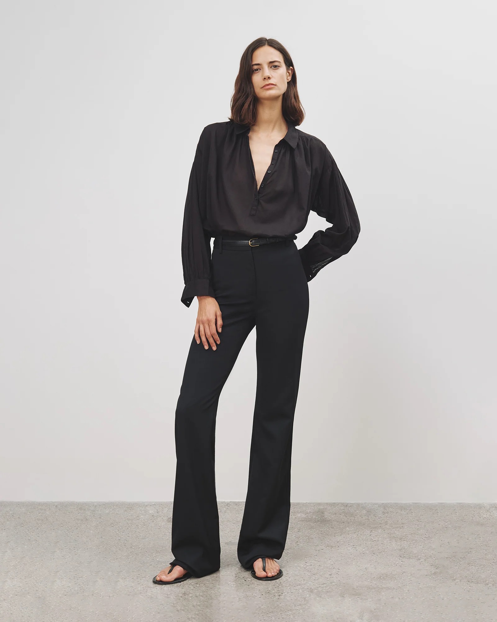 NILI LOTAN Miles Blouse in Black