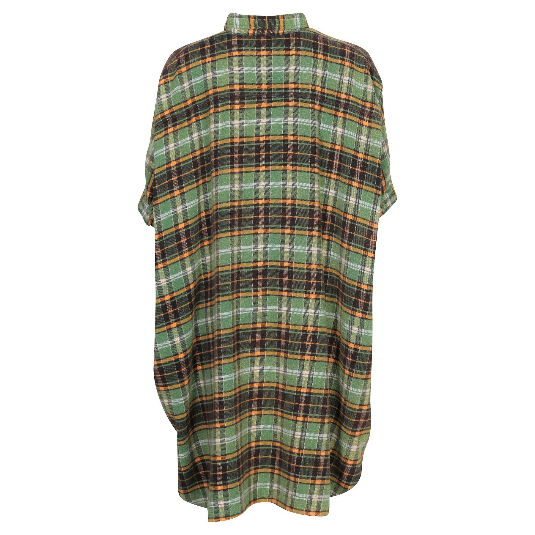 R13 Plaid Oversized Dress in Green Plaid