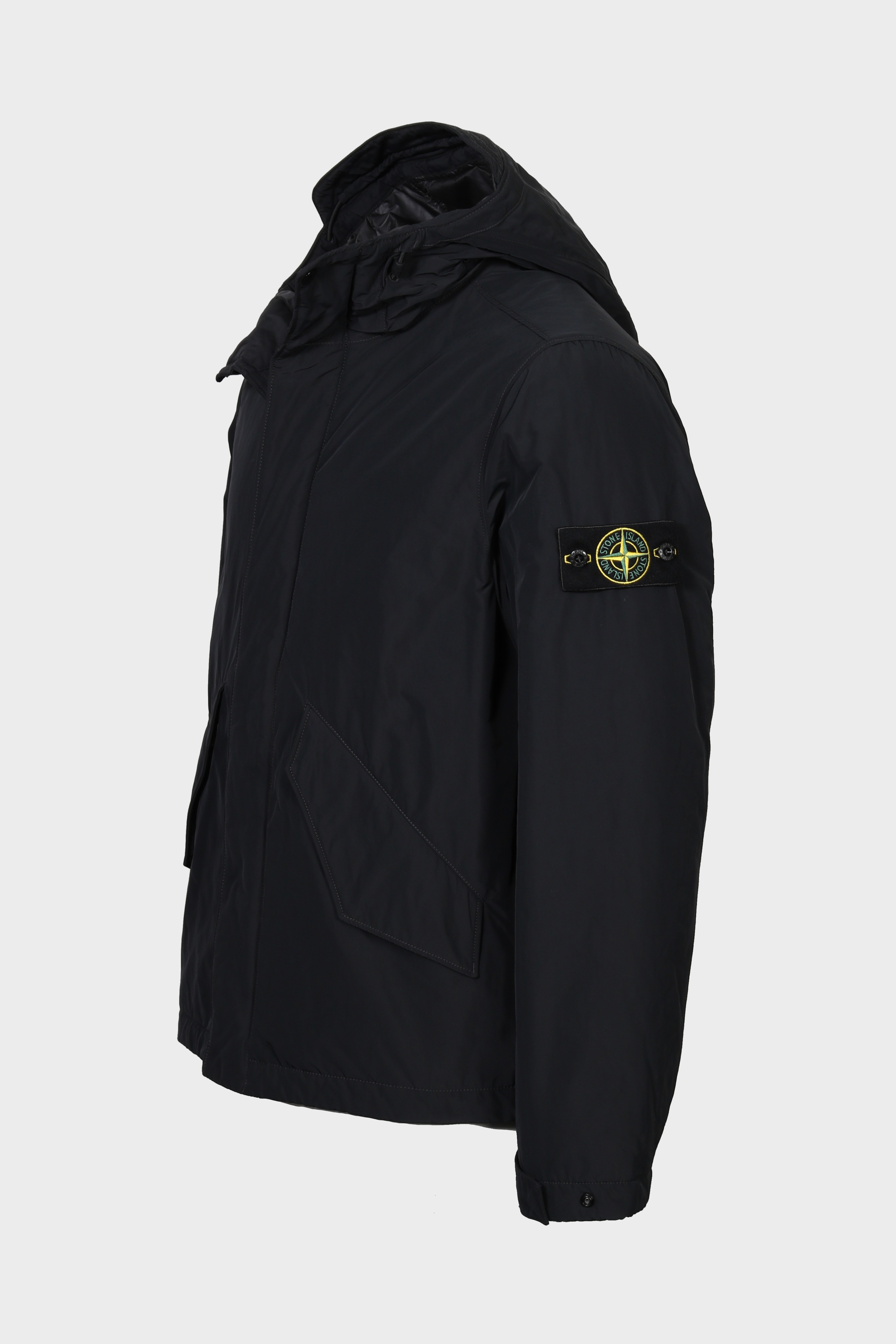 STONE ISLAND Micro Reps Hooded Jacket in Black