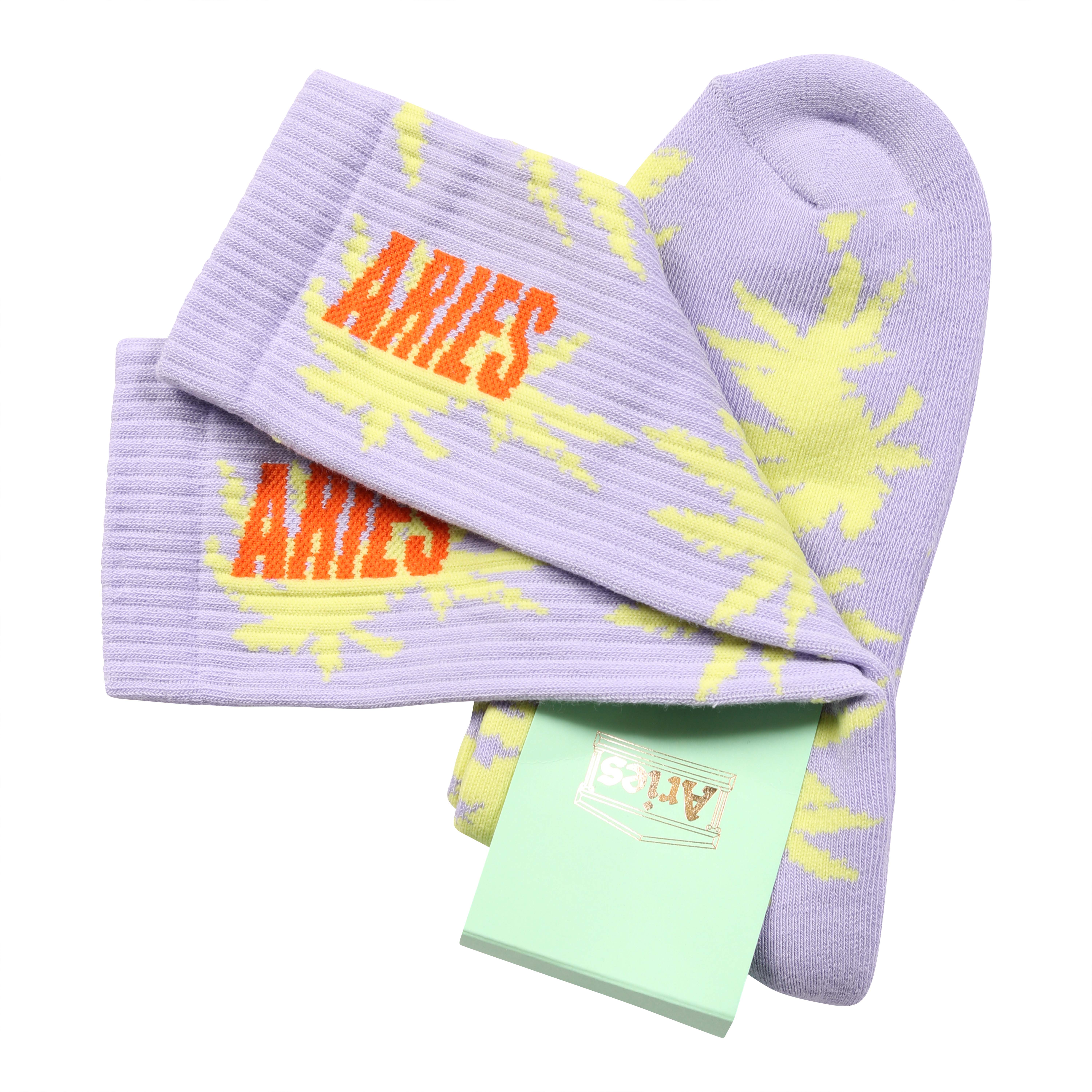 Unisex Aries Weed Socks in Lilac 38 - 40