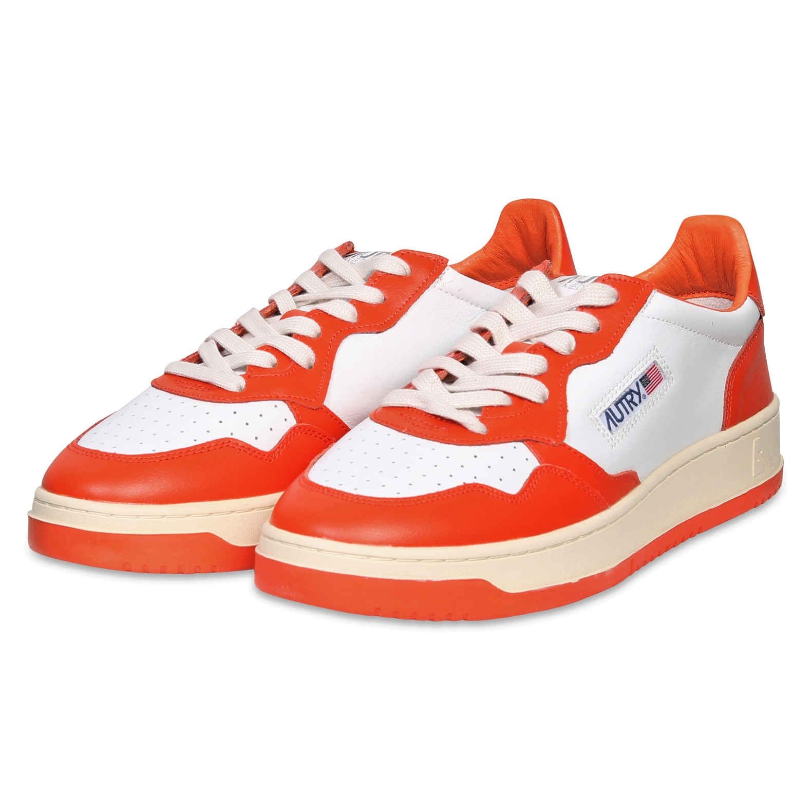 Autry Action Shoes Low Sneaker White/Tangerine 44