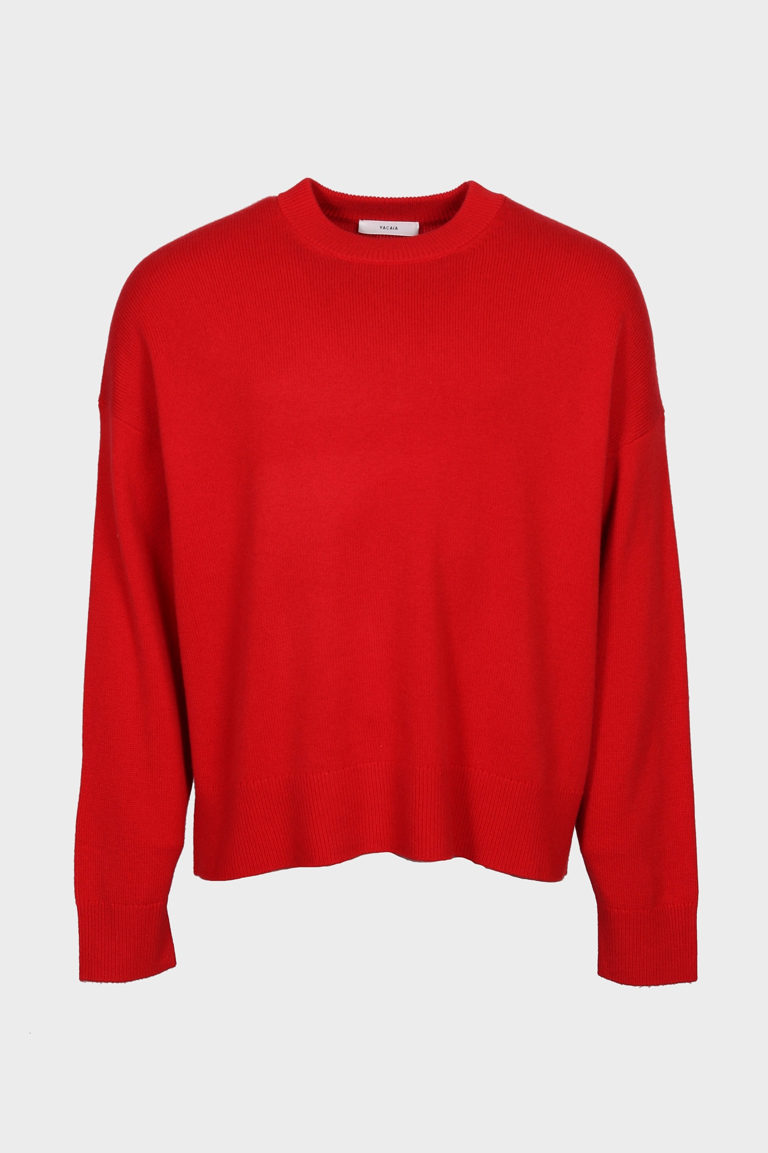 YACAIA Oversize Merino/Cashmere Sweater in Red