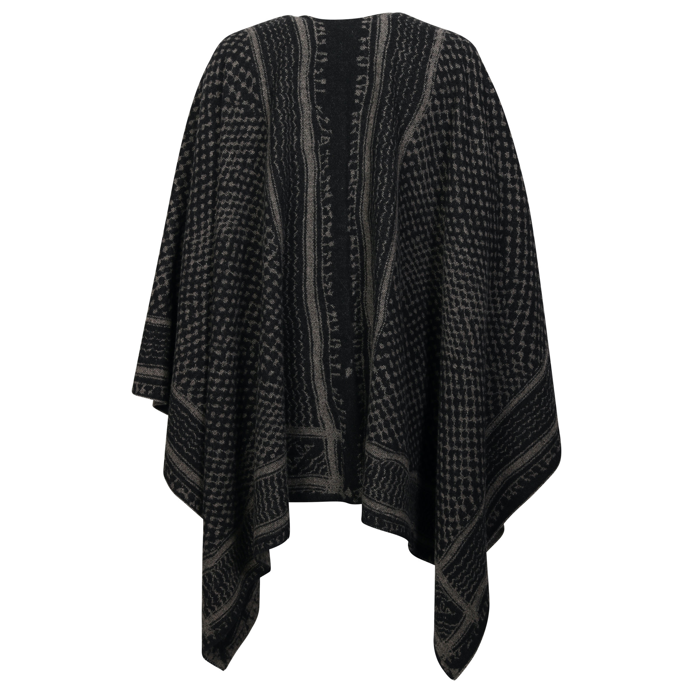 Lala Berlin Poncho Pia Kufiya Black/ Camel