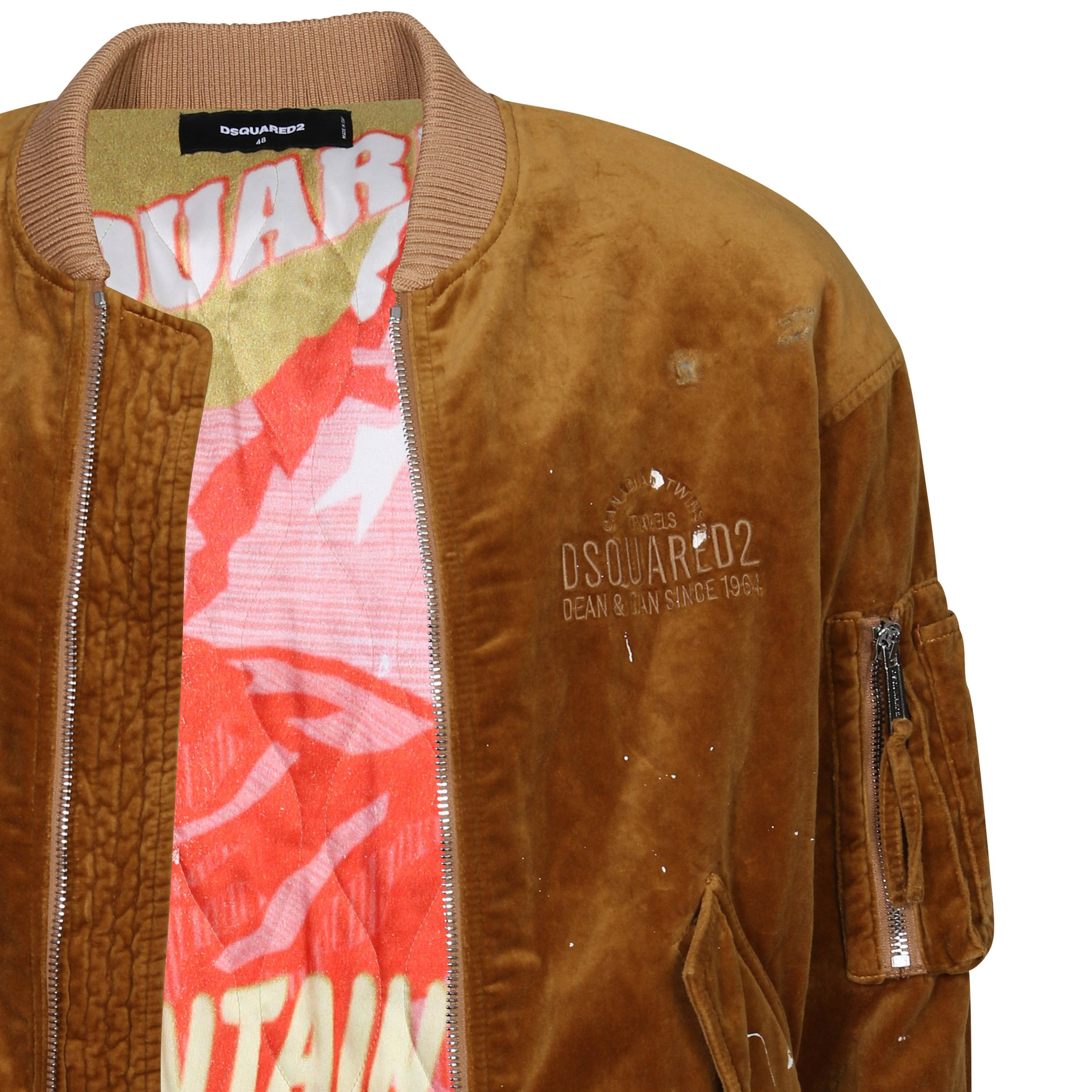 Dsquared Oversize Bomber Jacket in Camel