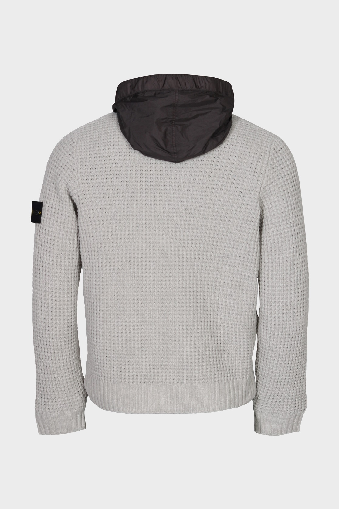 STONE ISLAND Reversible Padded Cotton Knit Jacket in Light Grey