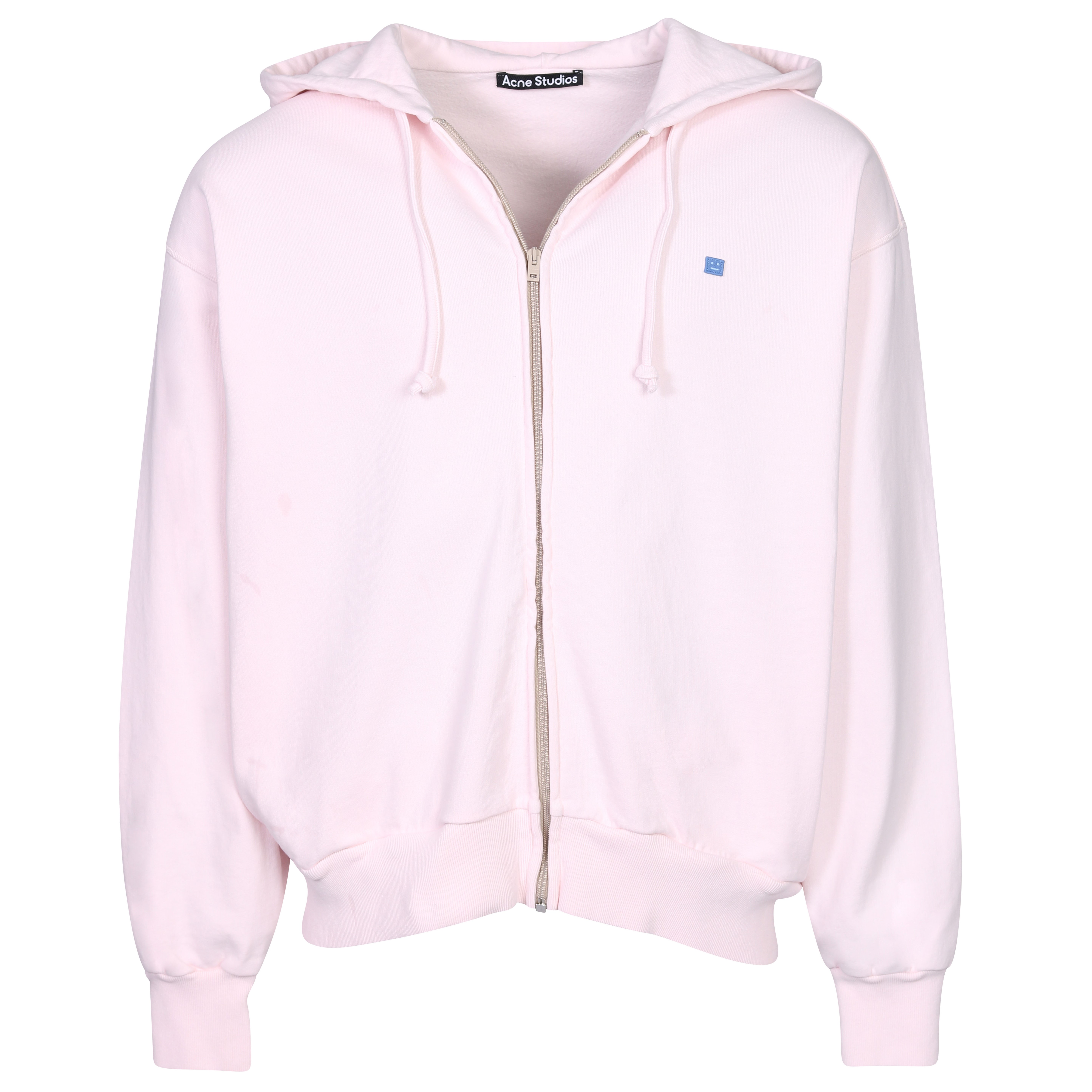 Acne Studios Face Zip Hoodie in Pastel Pink XS