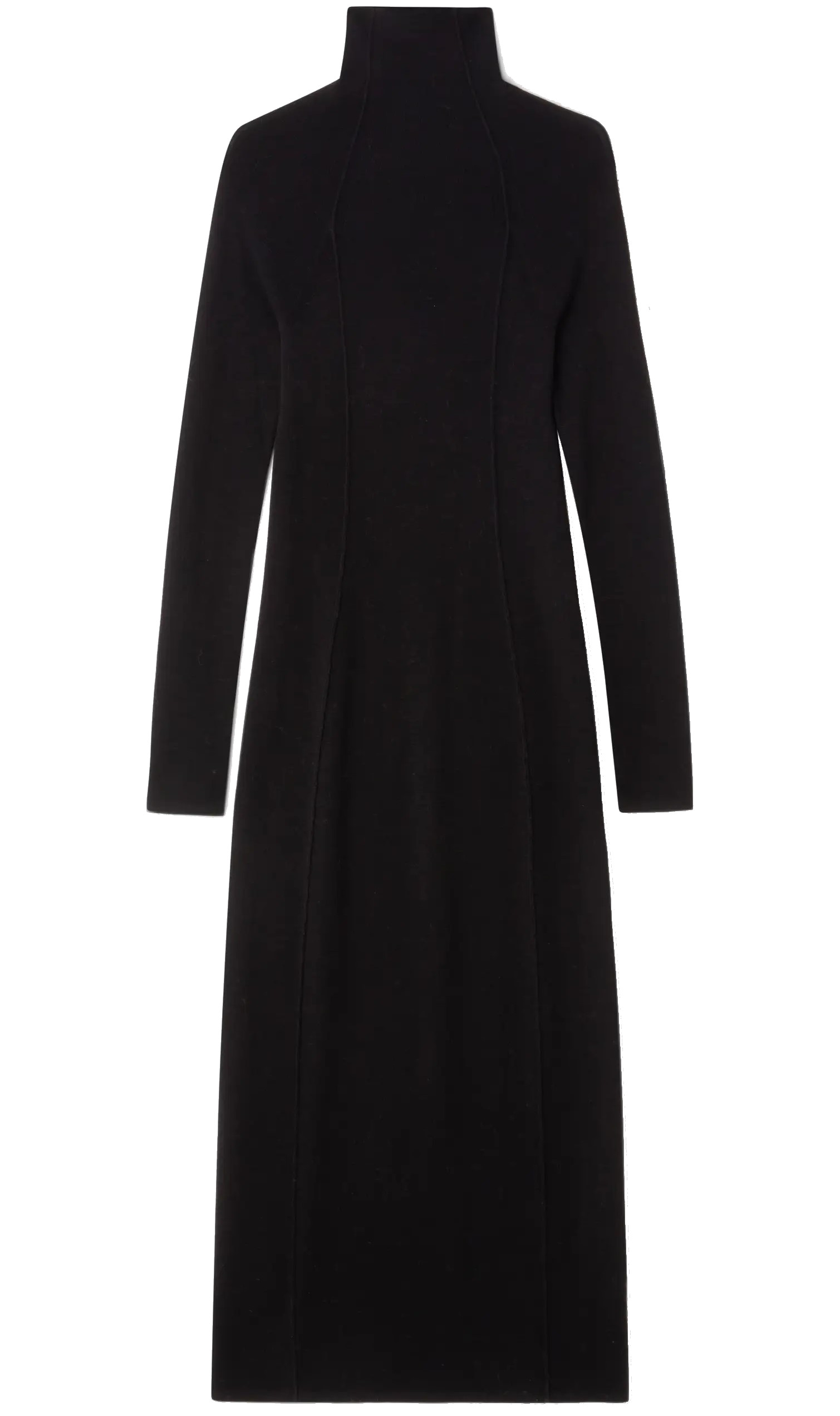 DAGMAR Merino Turtleneck Dress in Black