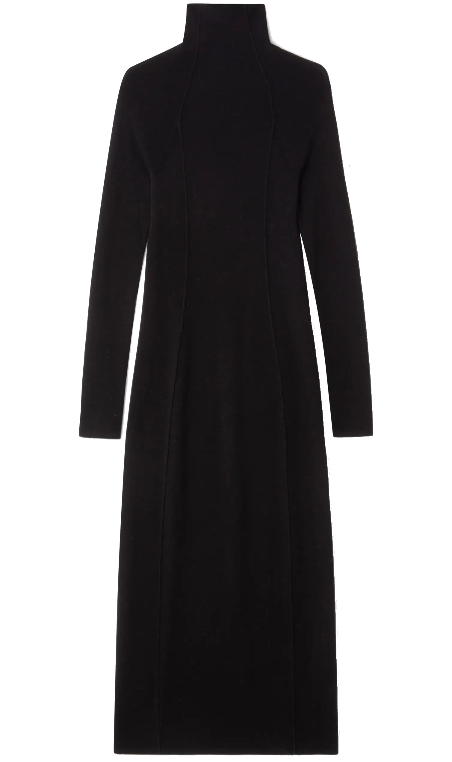 DAGMAR Merino Turtleneck Dress in Black M