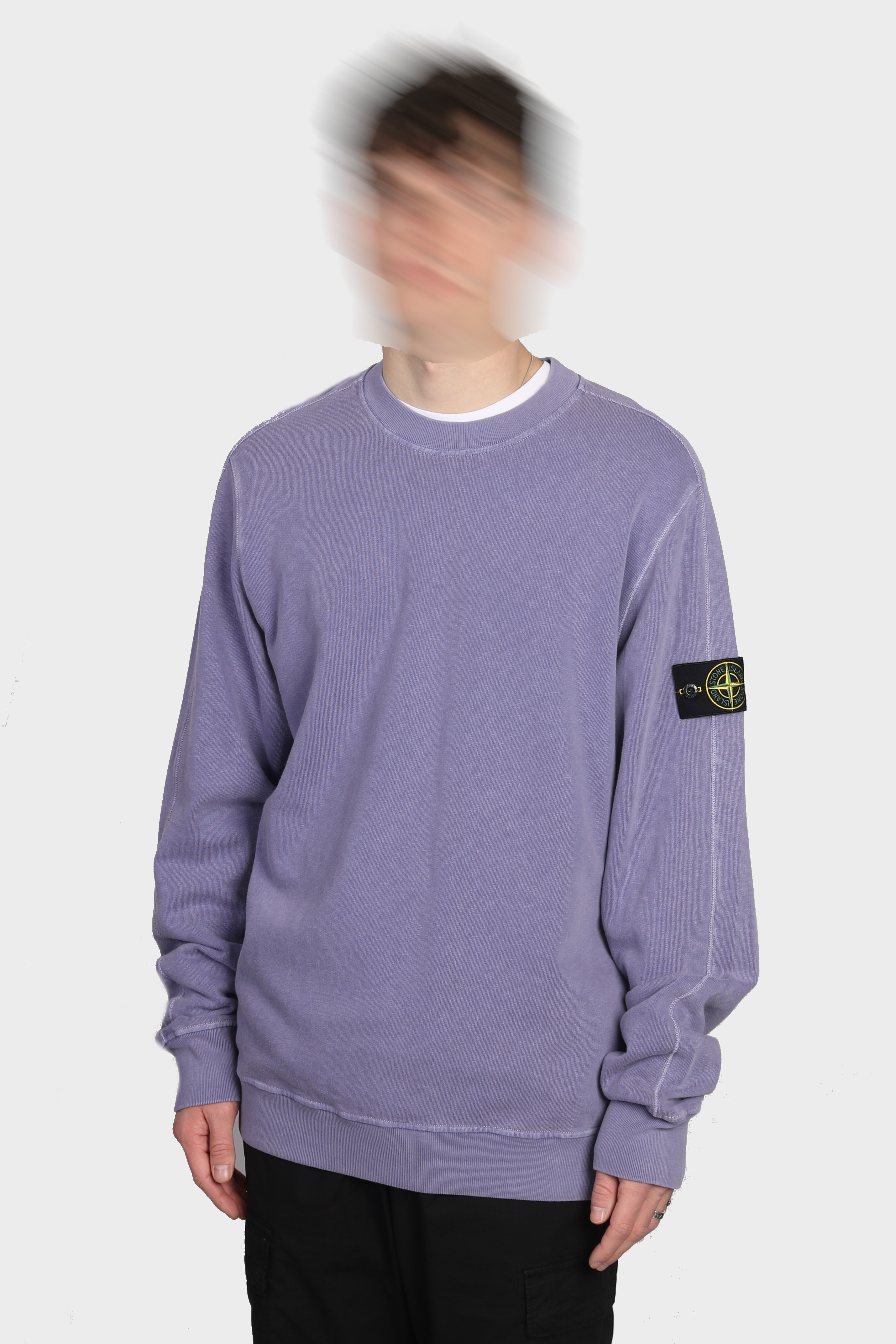 STONE ISLAND Vintage Sweatshirt in Washed Liliac 3XL