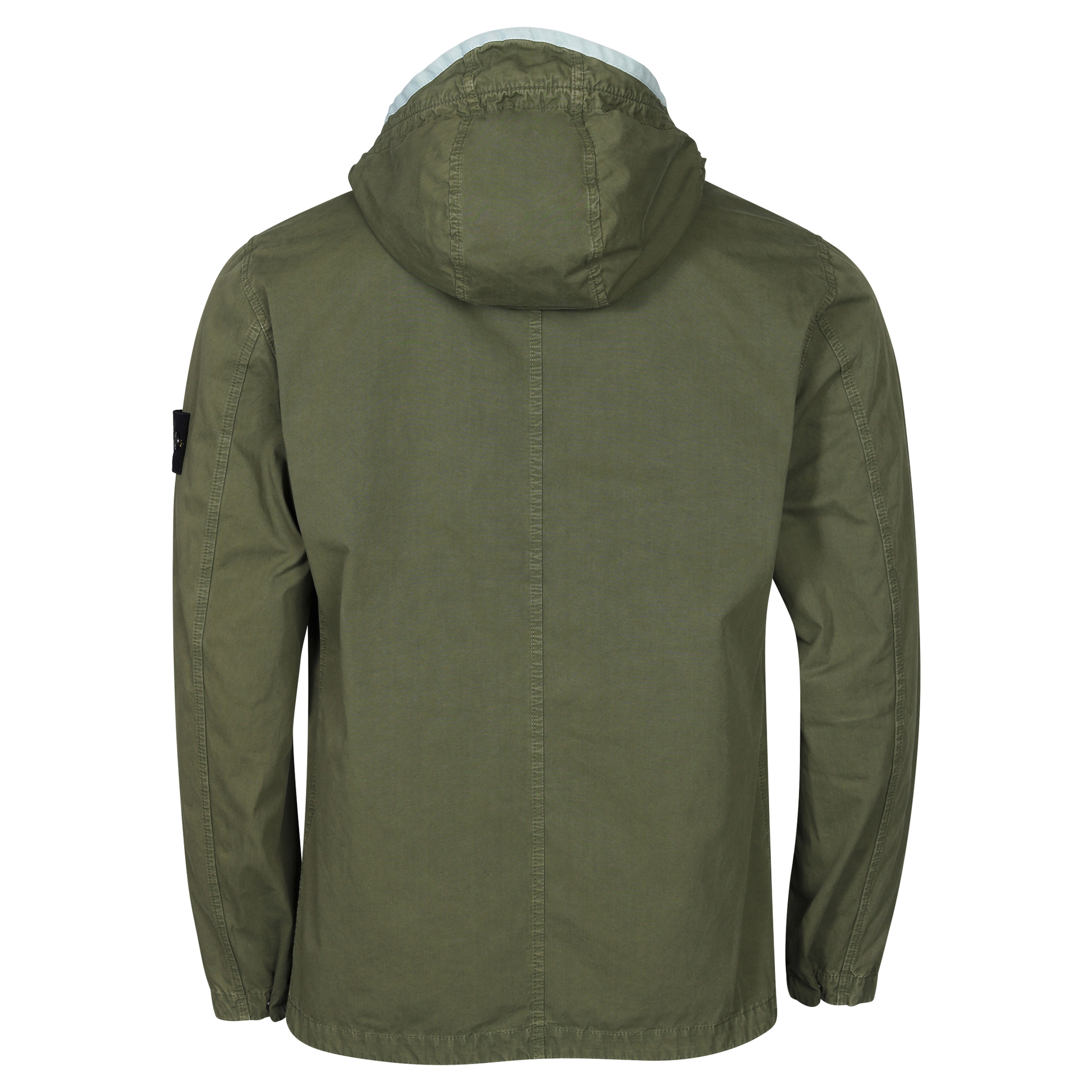 Stone Island Cotton Hooded Overshirt in Washed Olive M