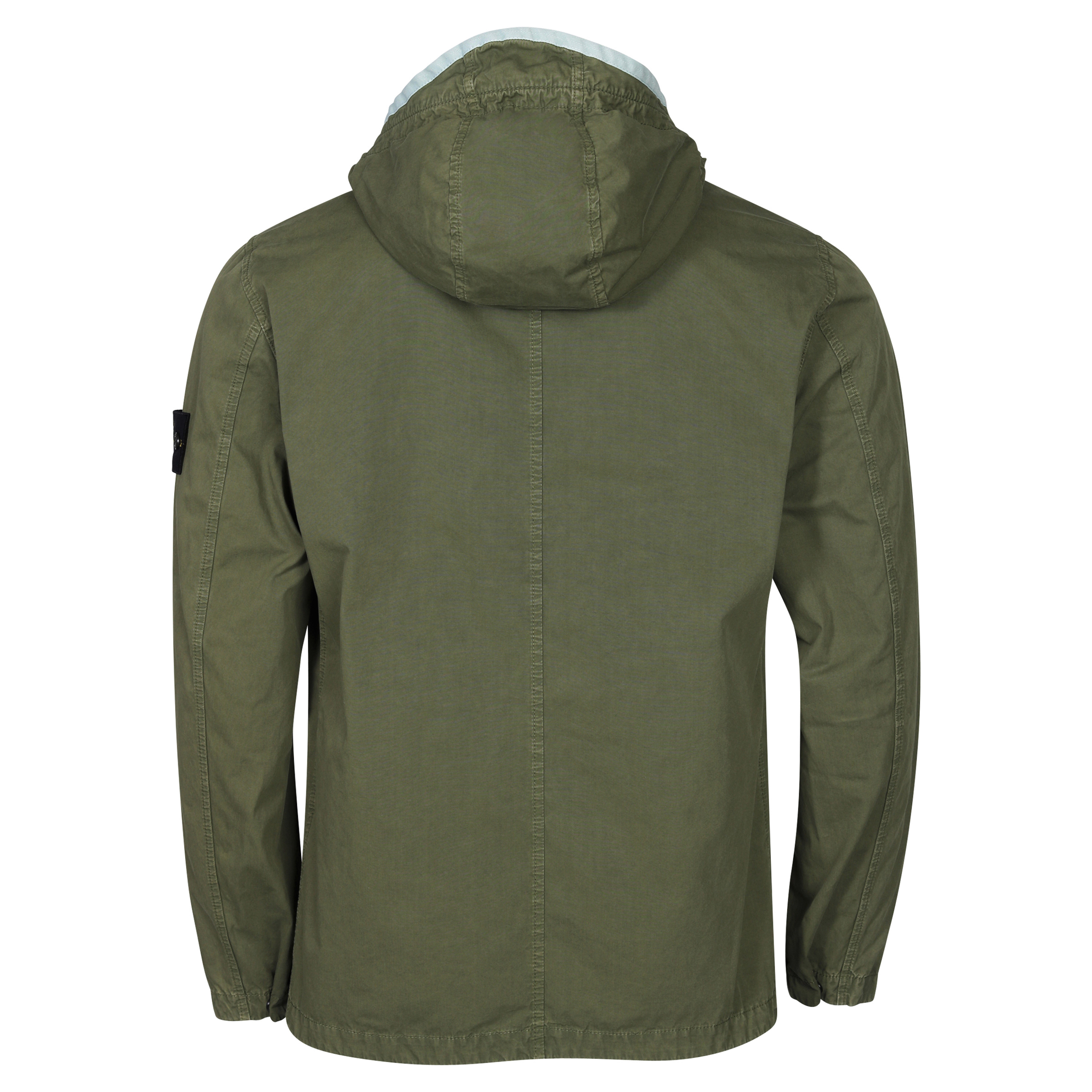 Stone Island Cotton Hooded Overshirt in Washed Olive 2XL