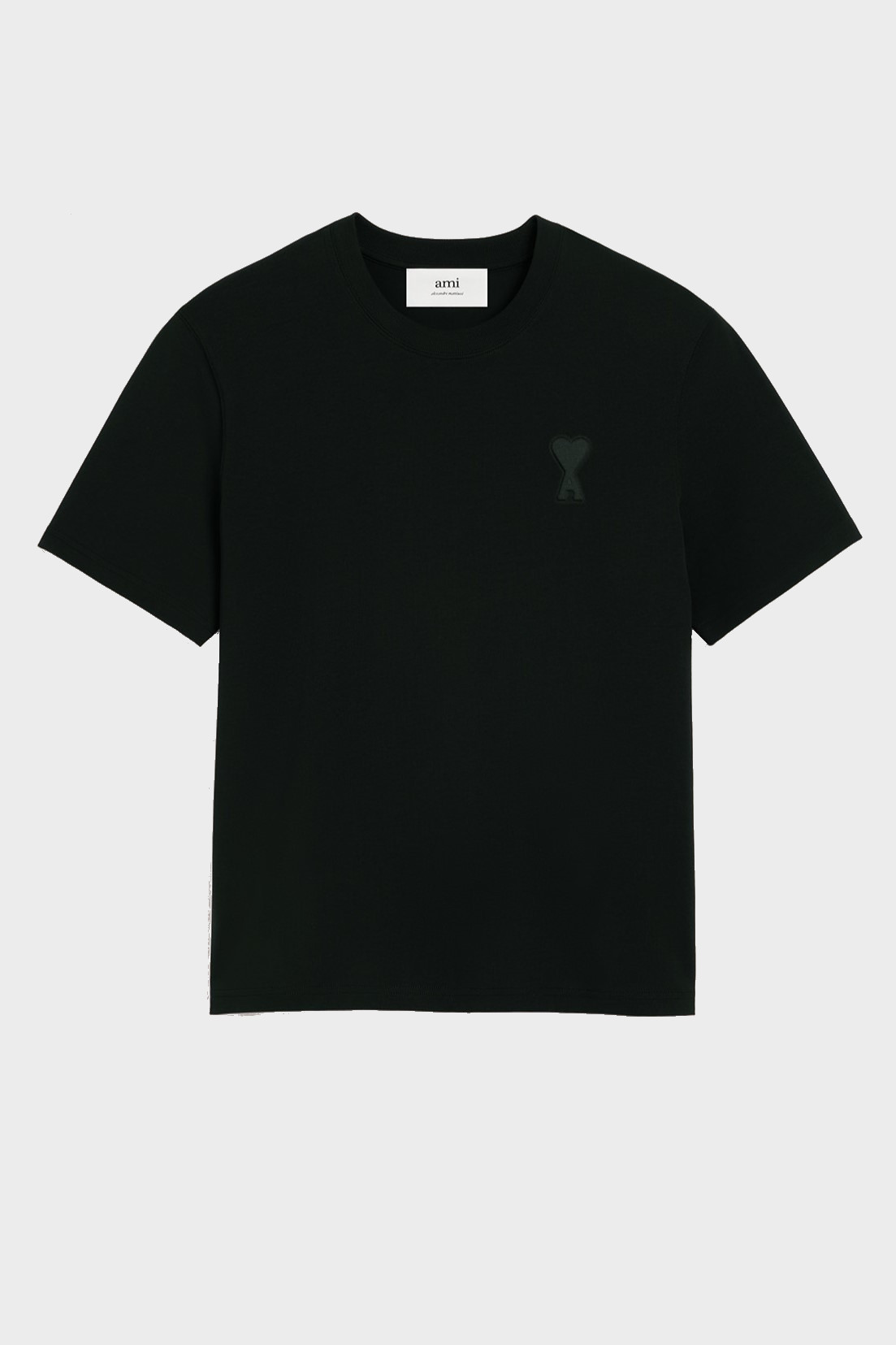 AMI PARIS de Coeur Embossed T-Shirt in Black