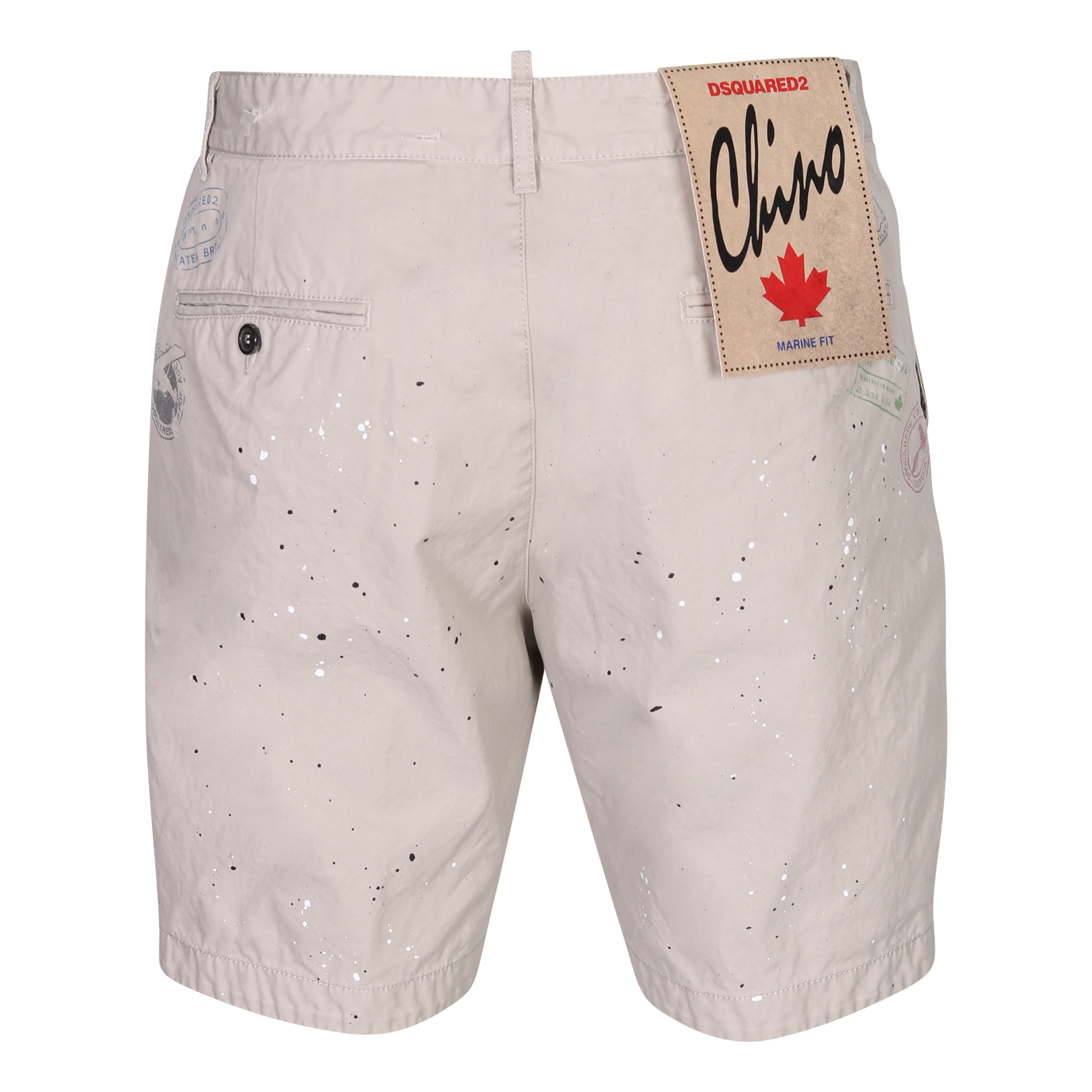 Dsquared Passport Marine Shorts in Sand