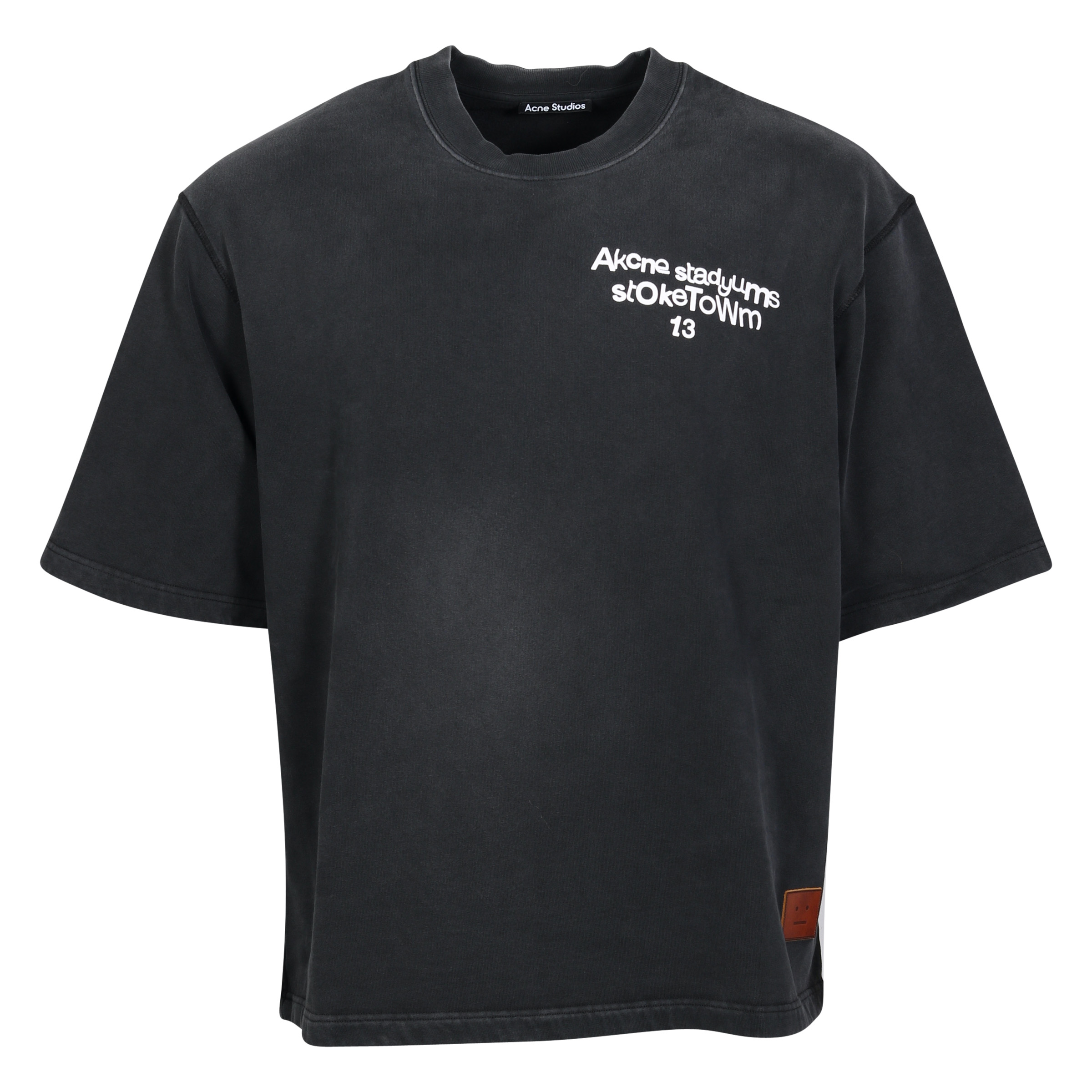 Acne Studios Heavy T-Shirt in Black Back and Front Printed