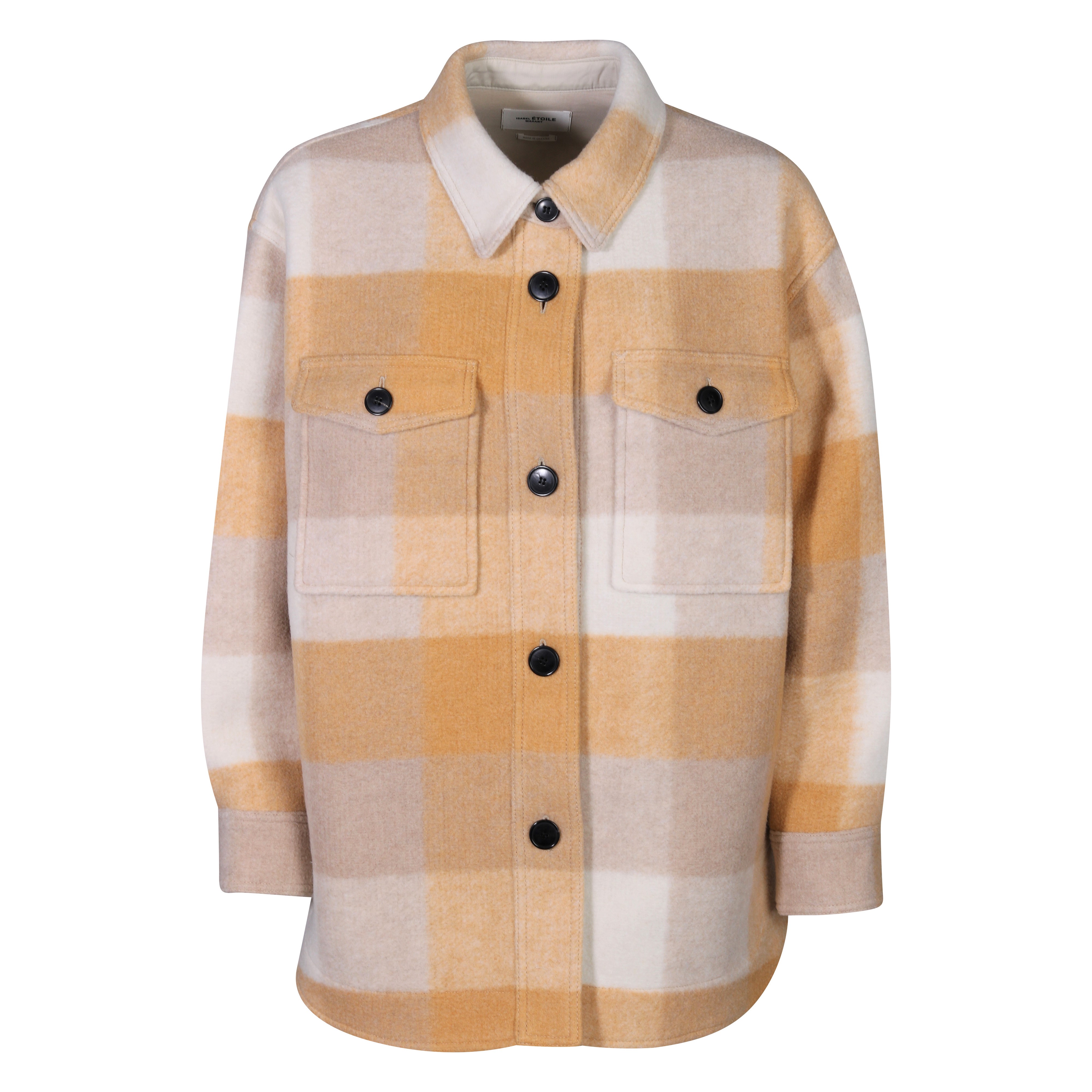 Isabel Marant Étoile Oversized Check Overshirt Harveli in Honey